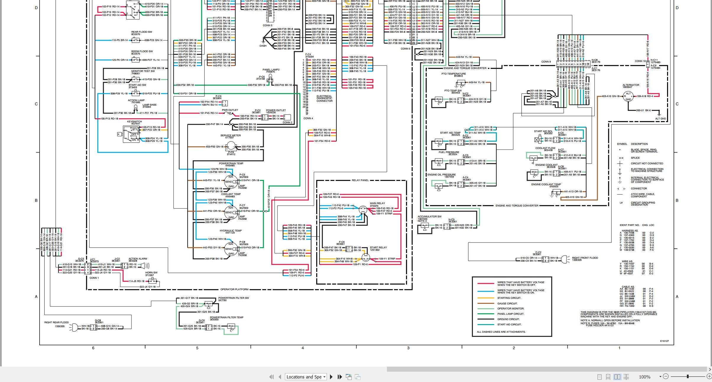 CAT Pipelayer 583R Electrical Hydraulic Schematic (2)