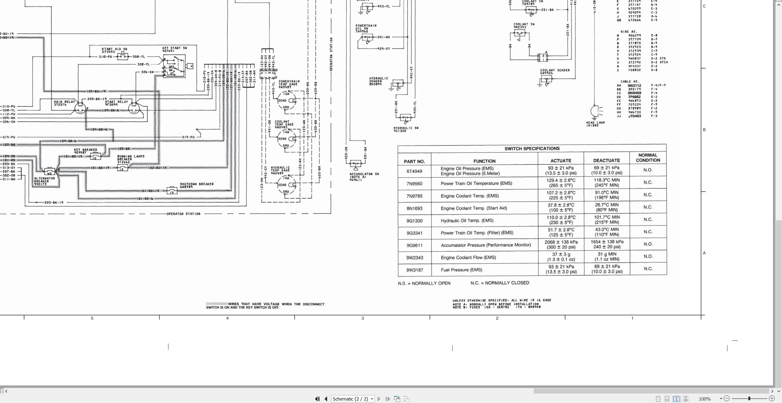 CAT Pipelayer 589 Electrical Hydraulic Schematic (2)