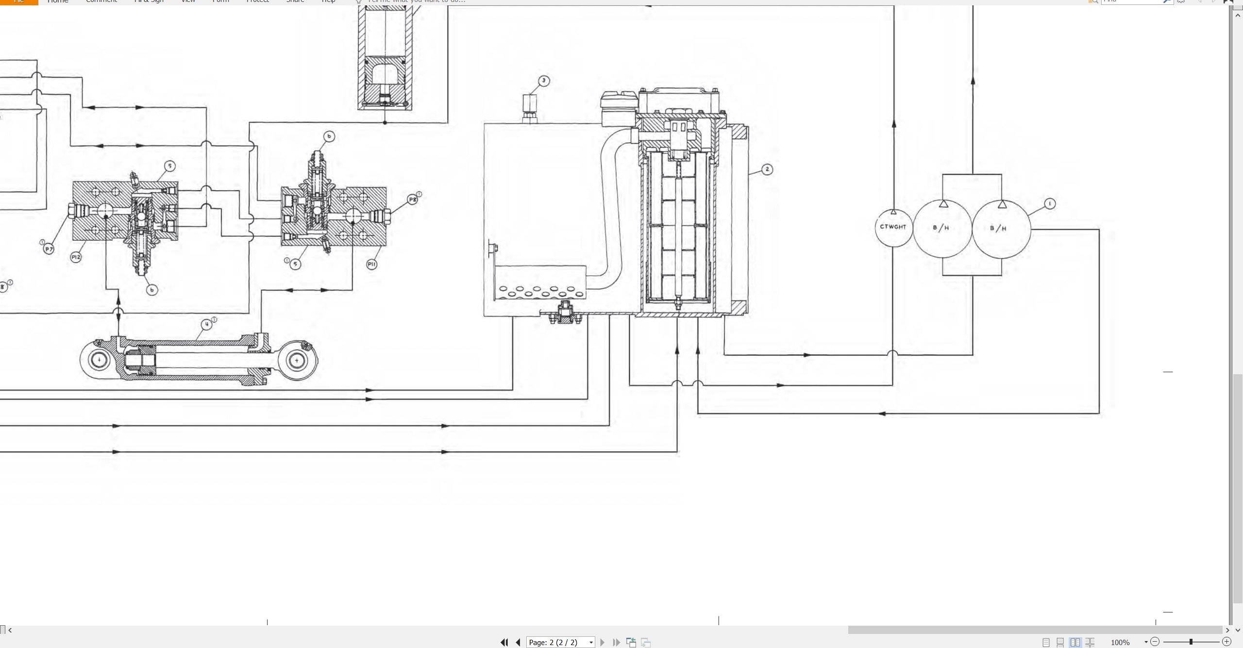 CAT Pipelayer 589 Electrical Hydraulic Schematic (3)