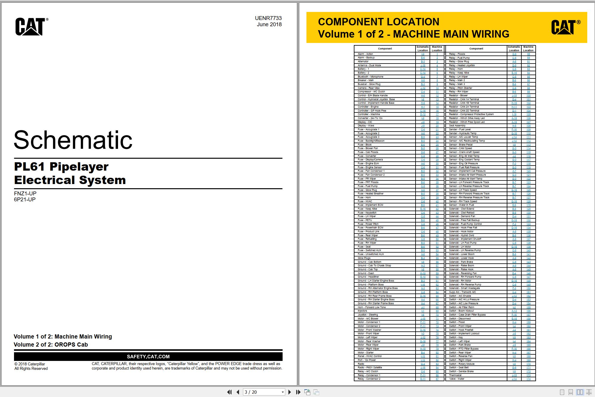 CAT Pipelayer PL61 Electrical Hydraulic Schematic (1)