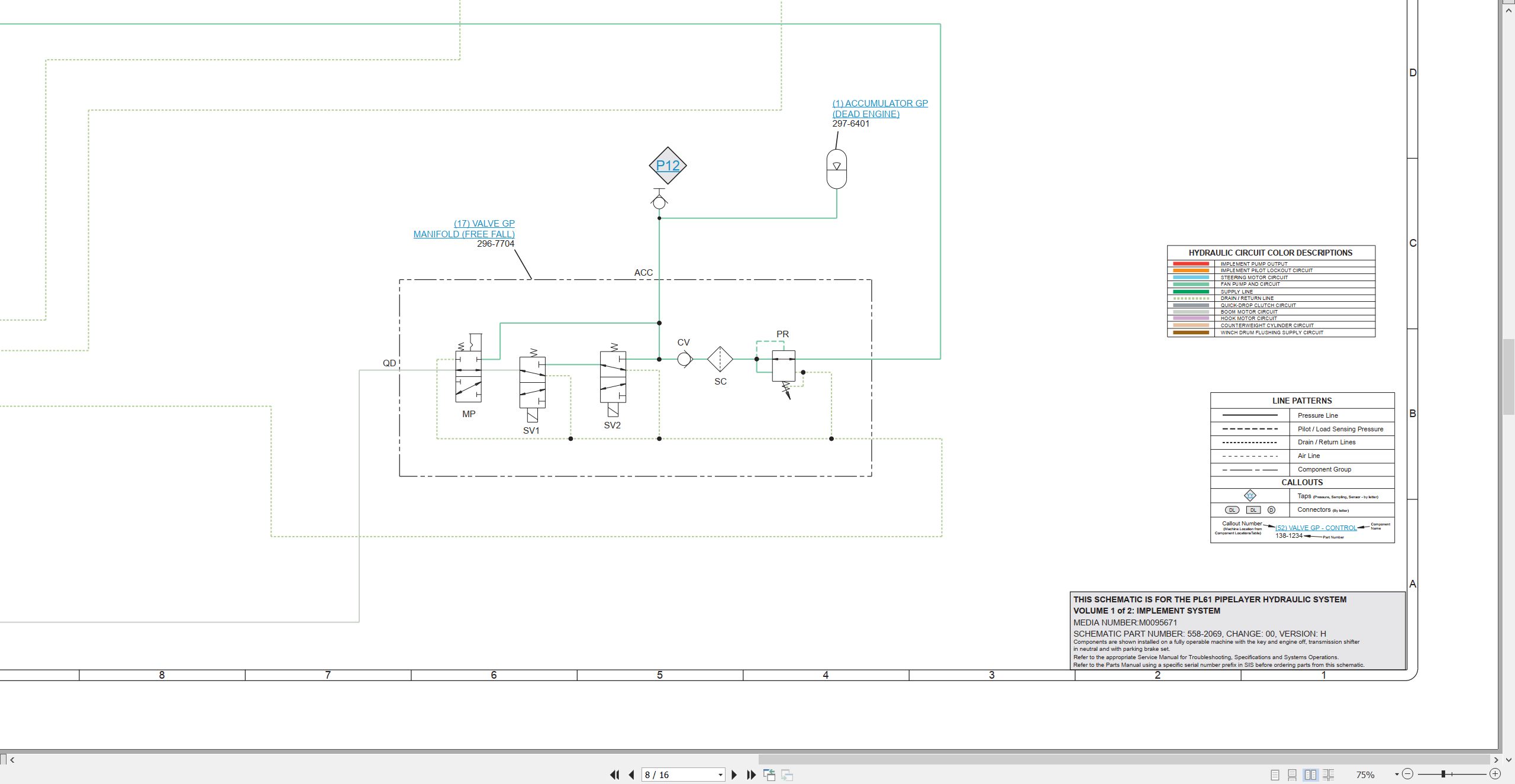 CAT Pipelayer PL61 Electrical Hydraulic Schematic (3)