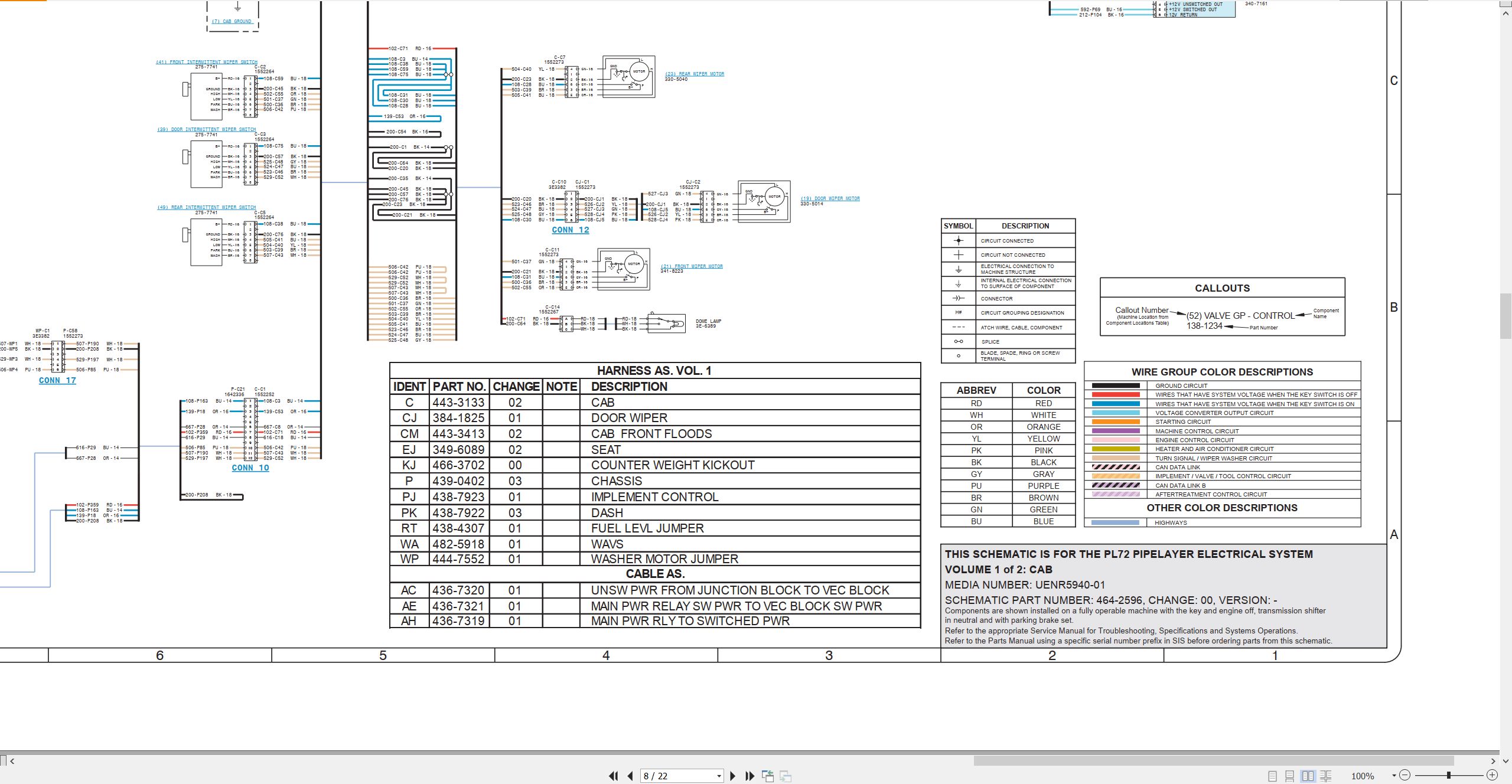 CAT Pipelayer PL72 Electrical Hydraulic Schematic (2)