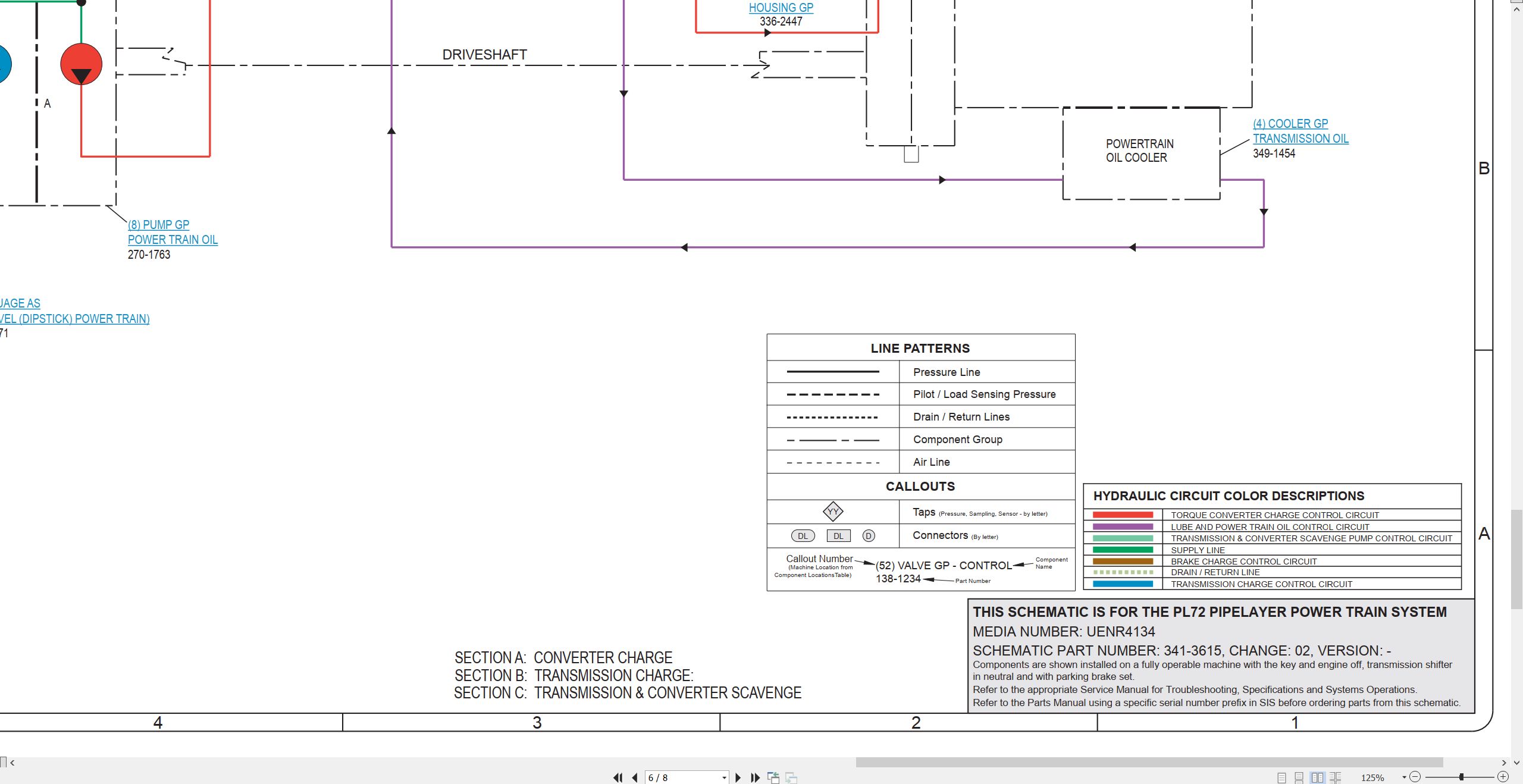CAT Pipelayer PL72 Electrical Hydraulic Schematic (5)