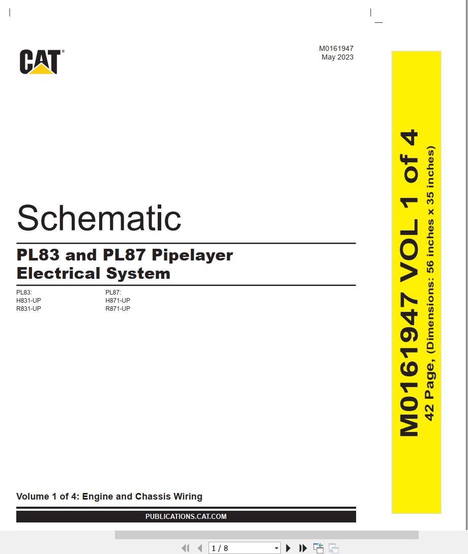 CAT Pipelayer PL83 Electrical Hydraulic Schematic (1)