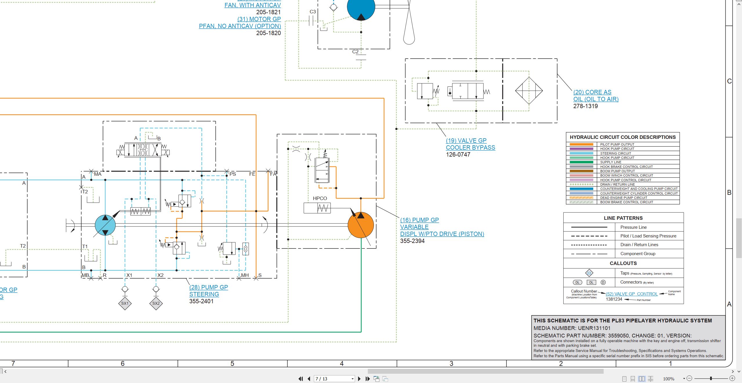 CAT Pipelayer PL83 Electrical Hydraulic Schematic (3)