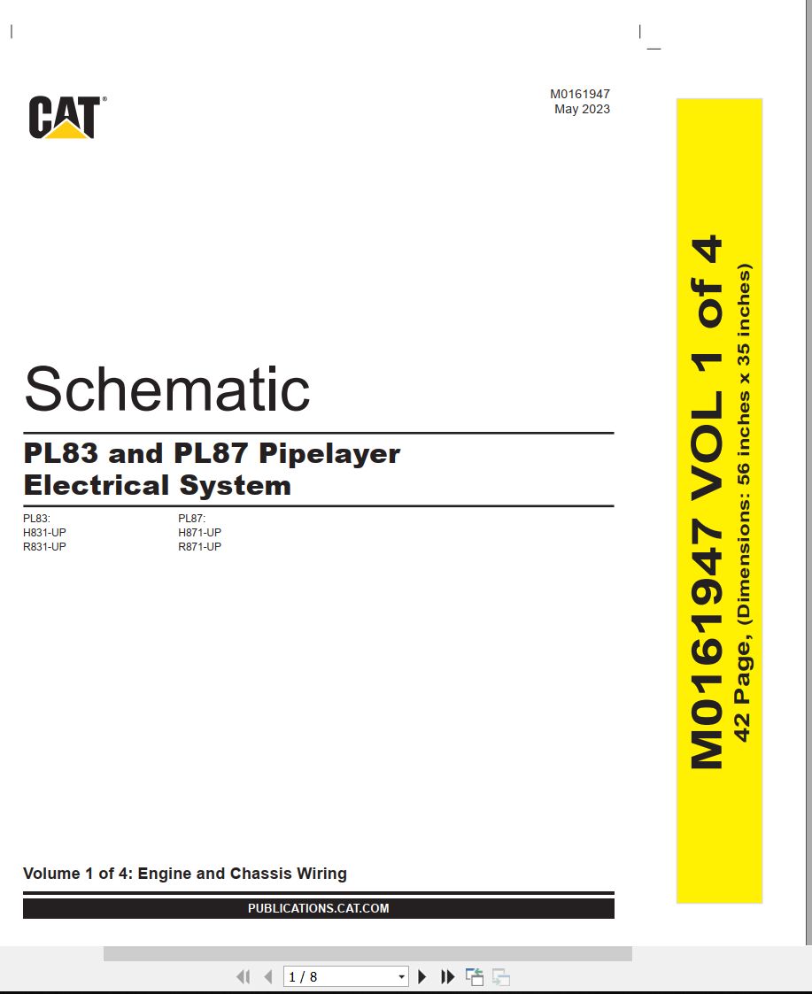 CAT Pipelayer PL87 Electrical Hydraulic Schematic (1)
