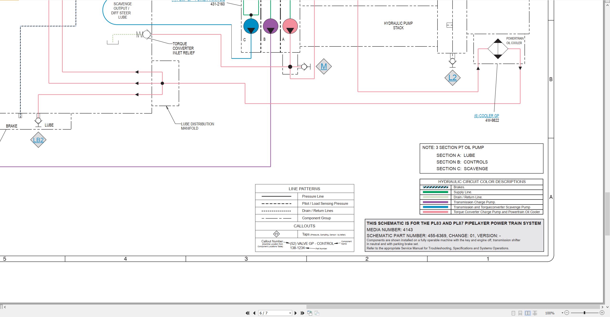 CAT Pipelayer PL87 Electrical Hydraulic Schematic (5)