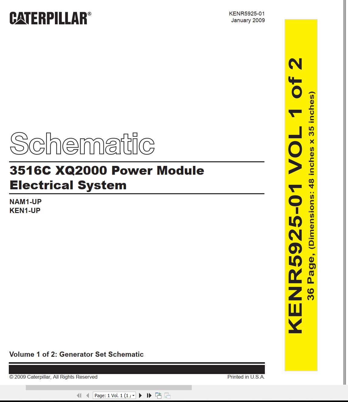 CAT Power Module 3516C XQ2000 Electrical Schematic (1)