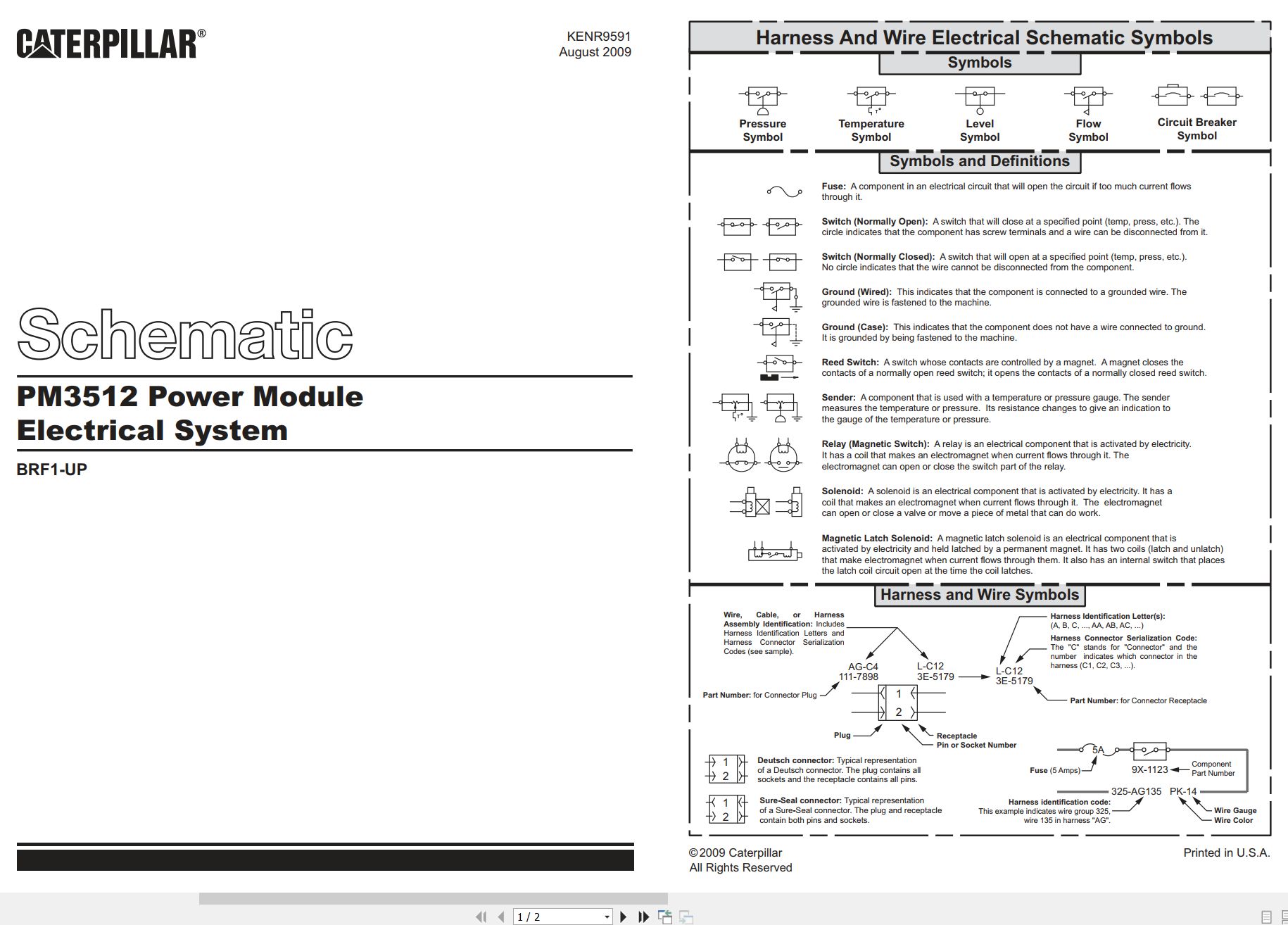 CAT Power Module PM3512 Electrical Schematic KENR9591 00 2009 (1)