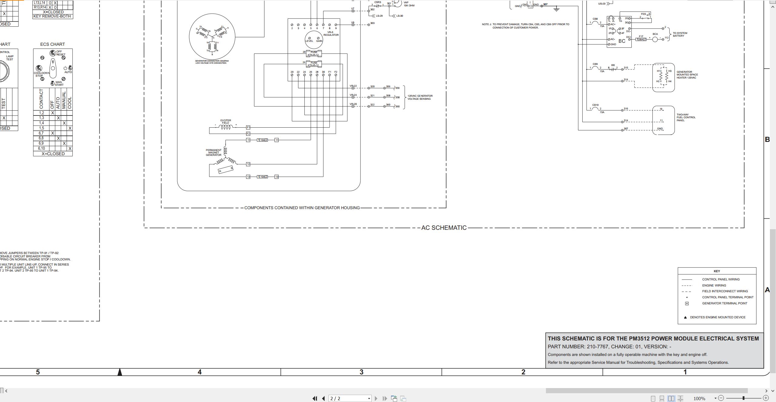 CAT Power Module PM3512 Electrical Schematic KENR9591 00 2009 (2)