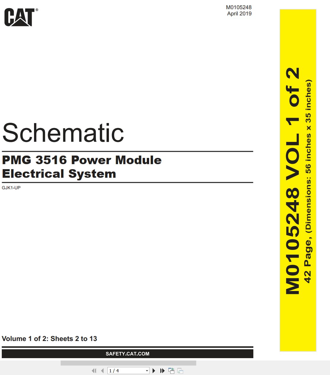 CAT Power Module PMG 3516 Electrical Schematic (1)