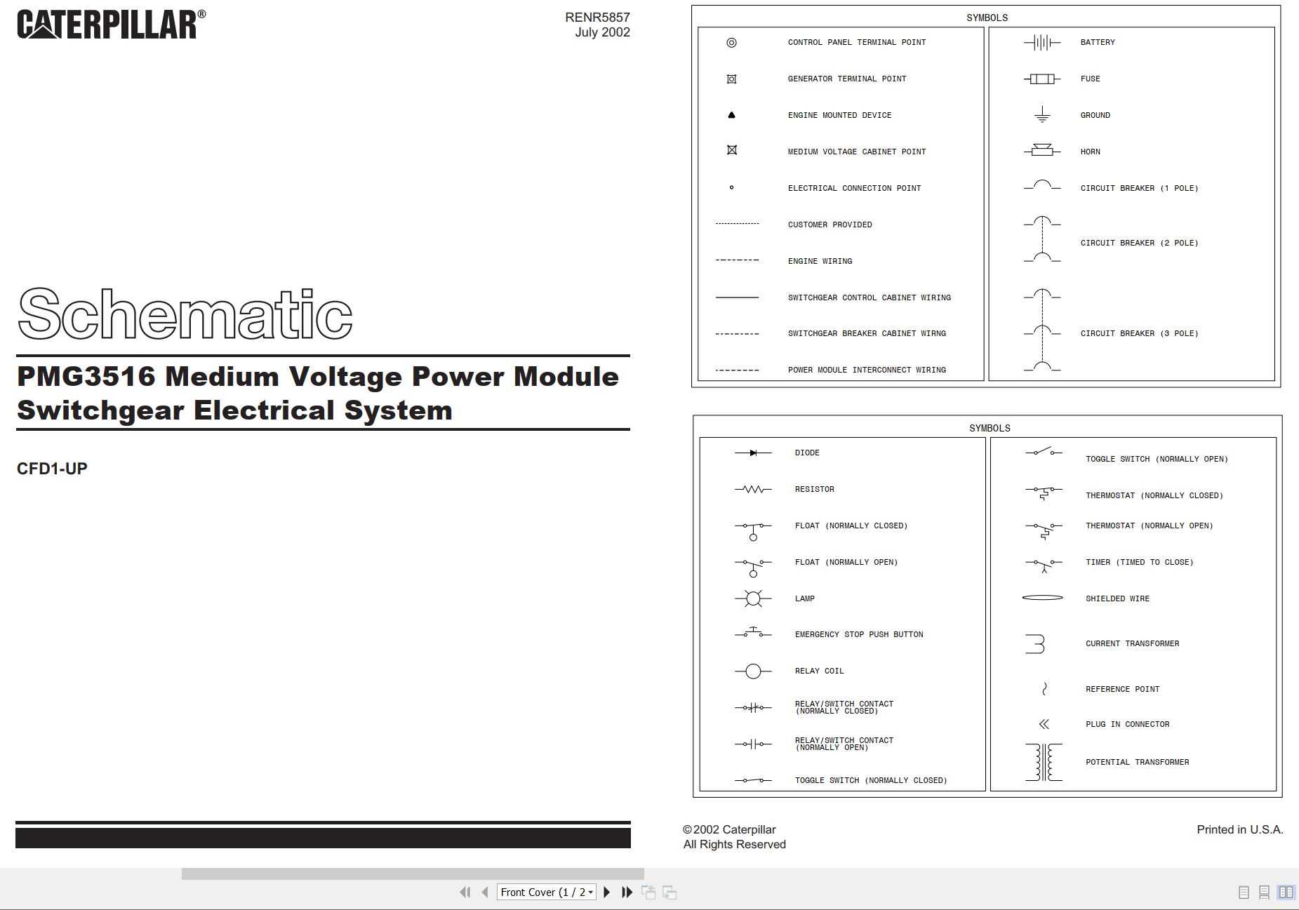 CAT Power Module PMG3516 Electrical Schematic (1)
