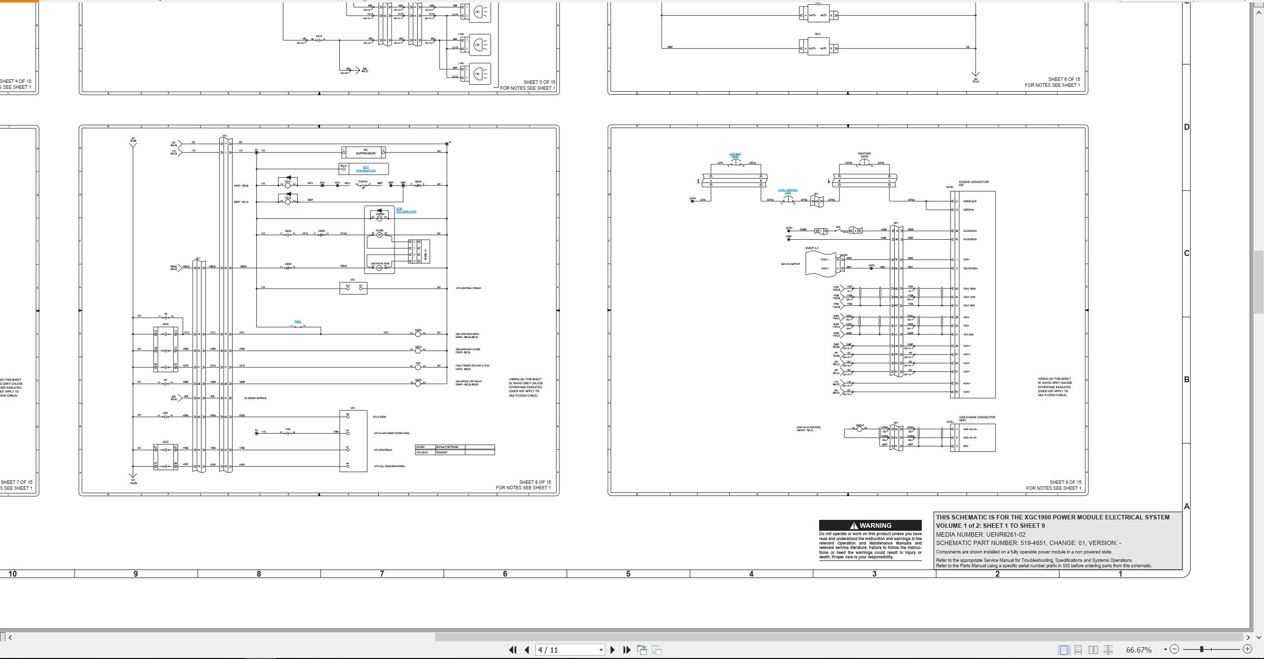 CAT Power Module XGC1900 Electrical Schematic (2)