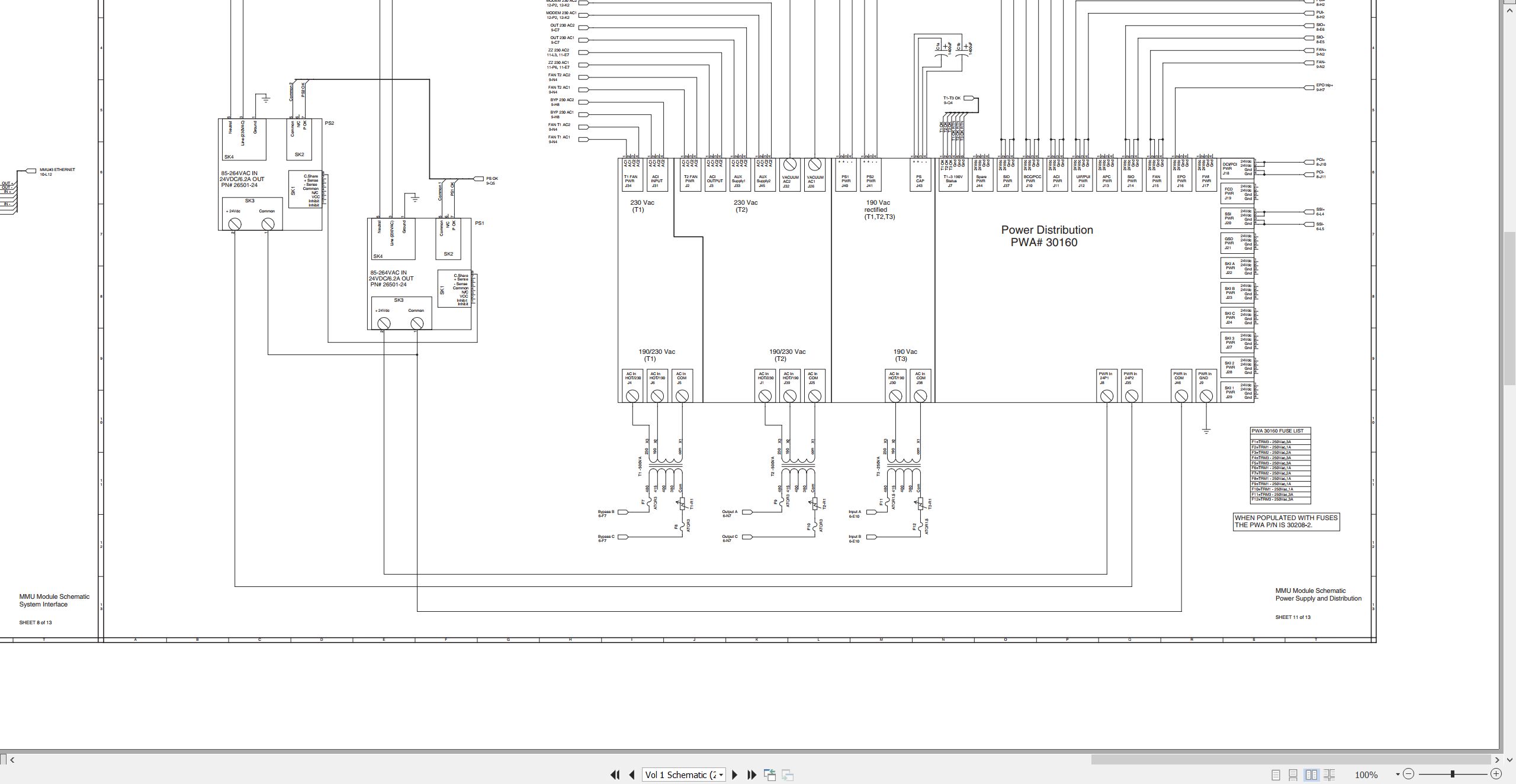 CAT Power Supply UPS 250 Electrical Schematic (2)
