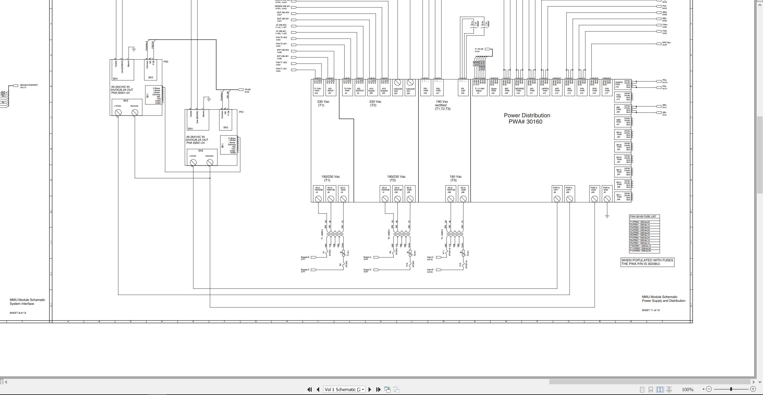 CAT Power Supply UPS 500 Electrical Schematic (2)