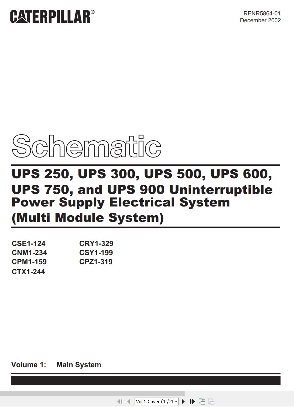 CAT Power Supply UPS 600 Electrical Schematic (1)