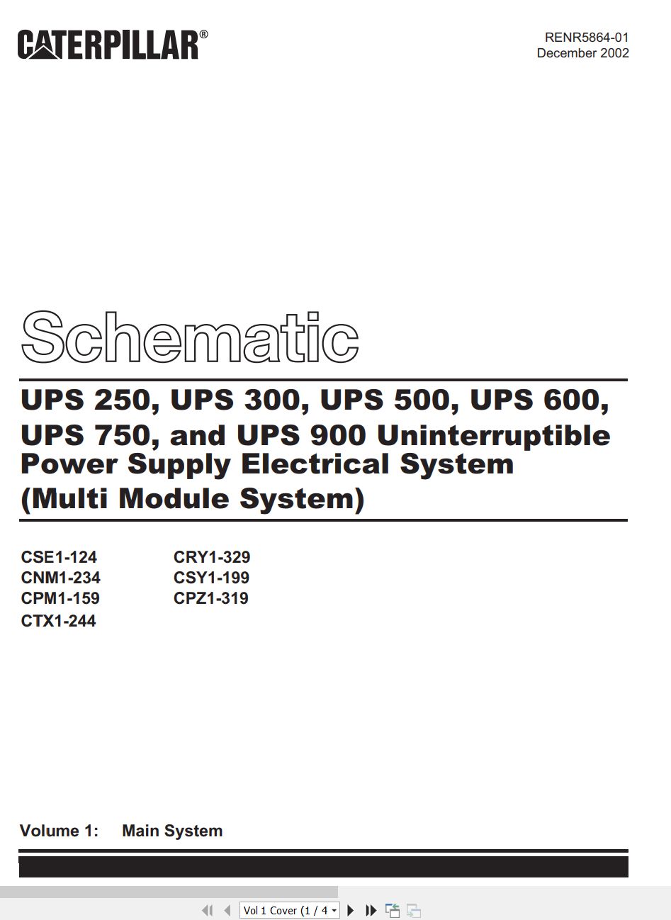 CAT Power Supply UPS 750 Electrical Schematic (1)