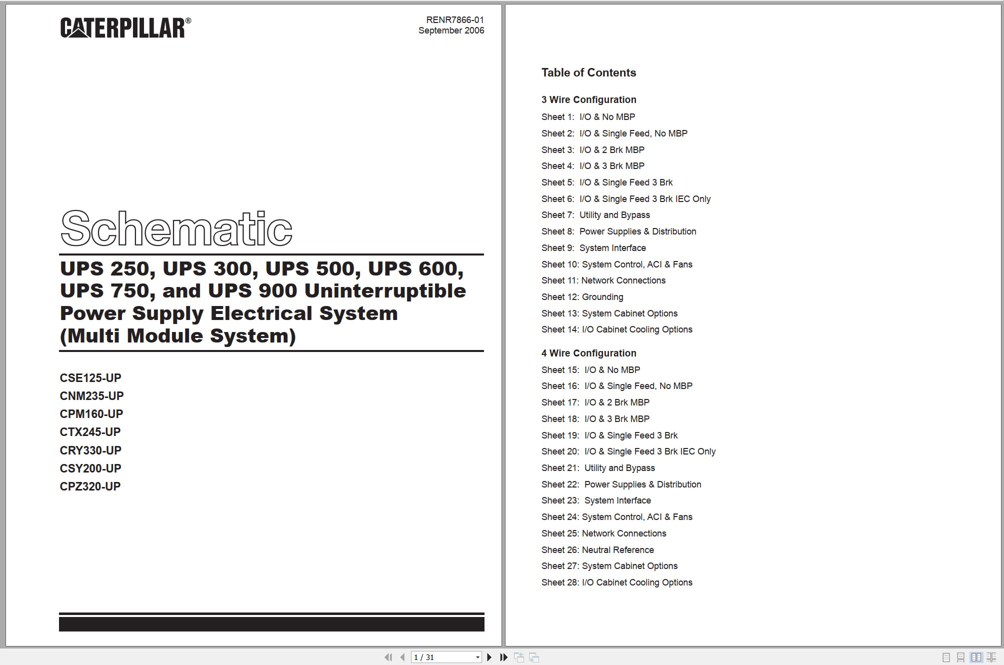 CAT Power Supply UPS 900 Electrical Schematic (1)