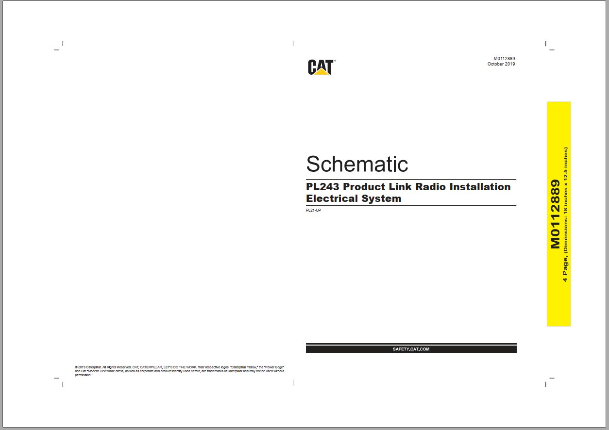 CAT Product Link PL243 Electrical Schematic M0112889 00 2019 (1)