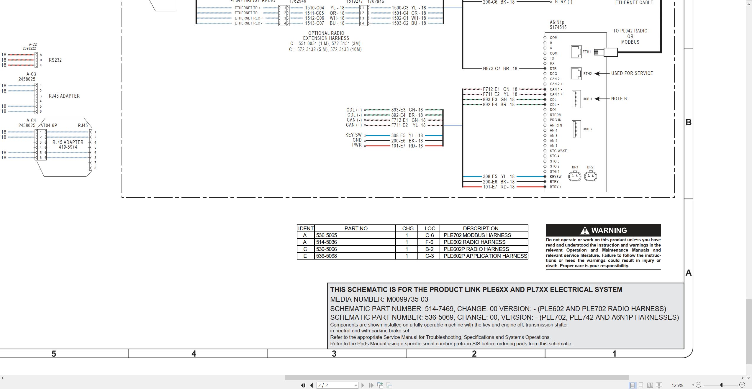 CAT Product Link PL642P Electrical Schematic (2)