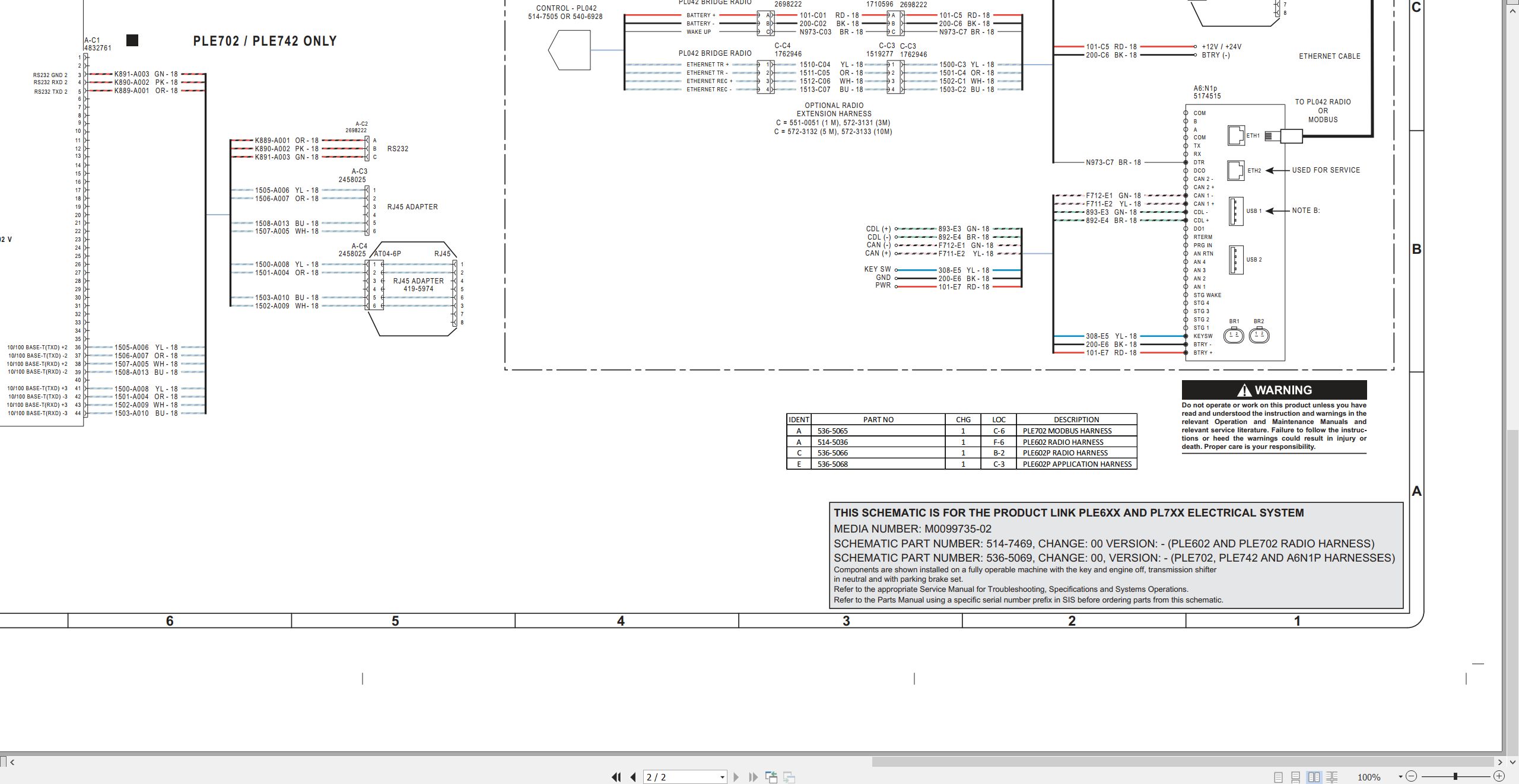 CAT Product Link PLE642 Electrical Schematic (2)