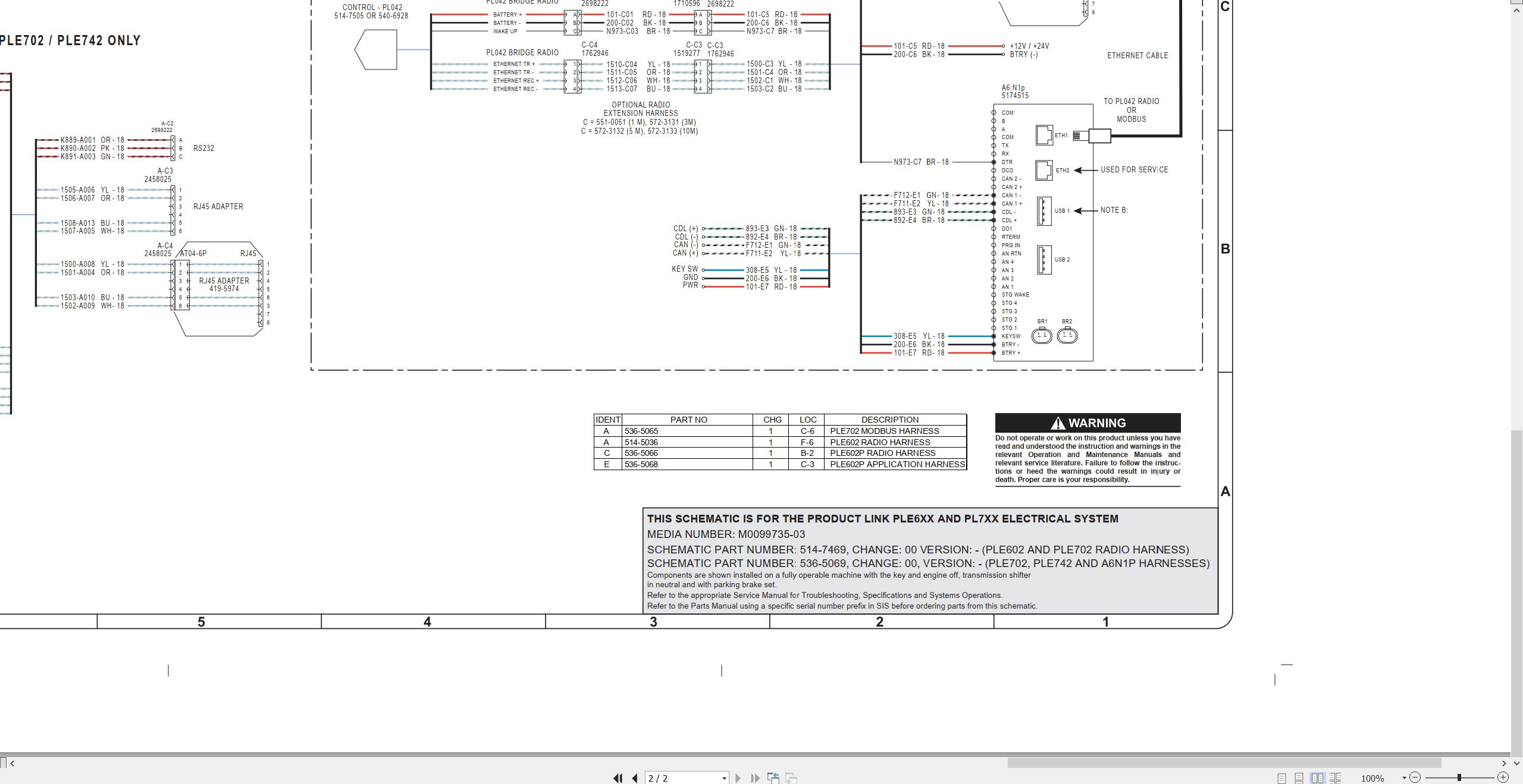 CAT Product Link PLE702 Electrical Schematic (2)