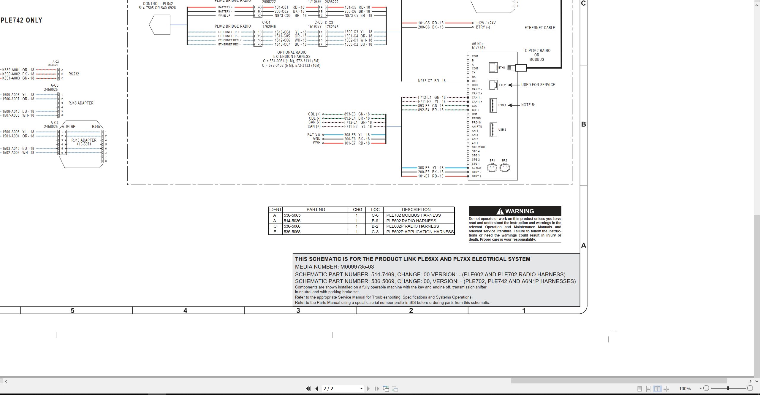 CAT Product Link PLE742 Electrical Schematic (2)