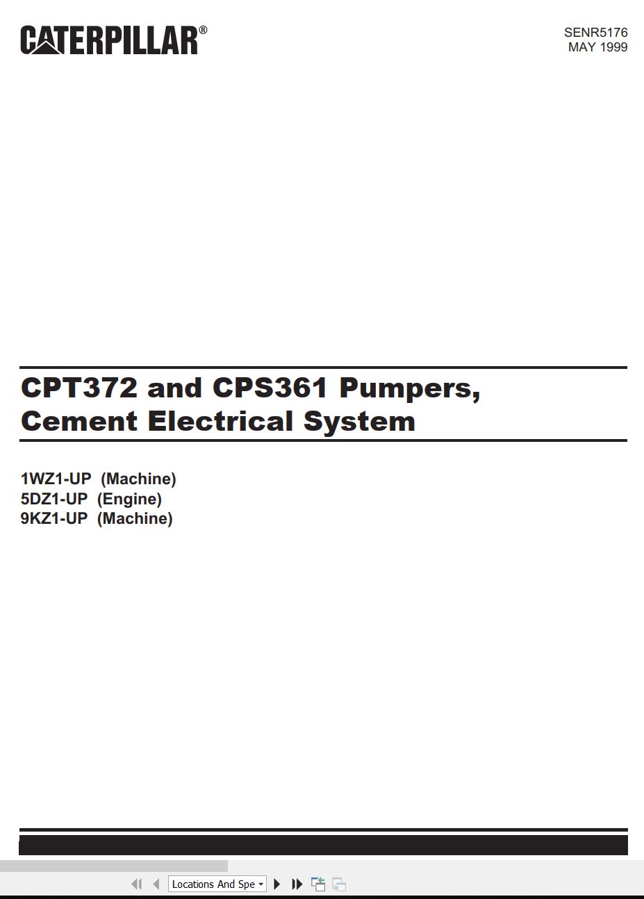 CAT Pumpers CPT372 CPS361 Electrical Schematic SENR5176 00 1999 (1)
