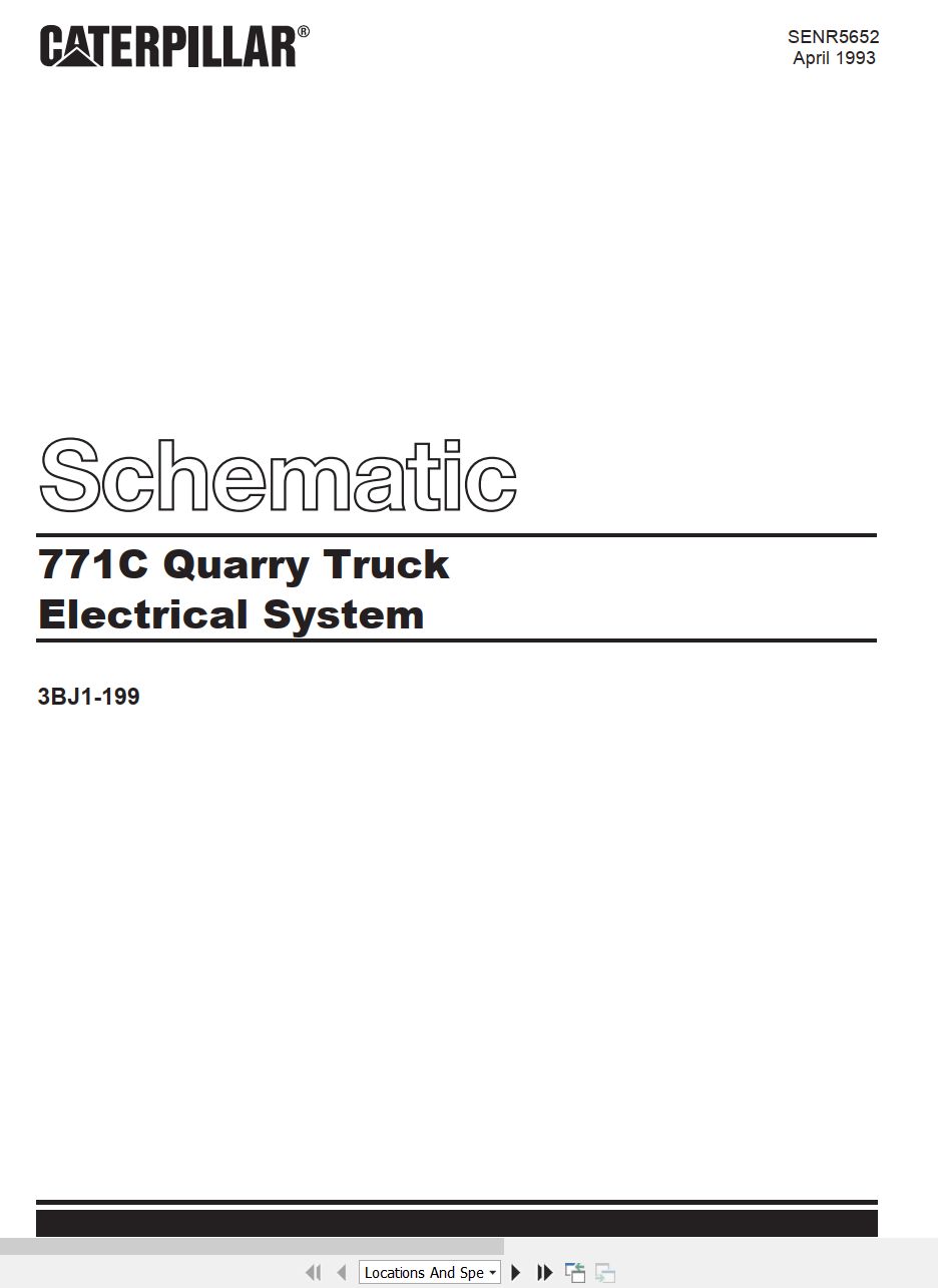 CAT Quarry Truck 771C Electrical Schematic SENR5652 00 1993 (1)