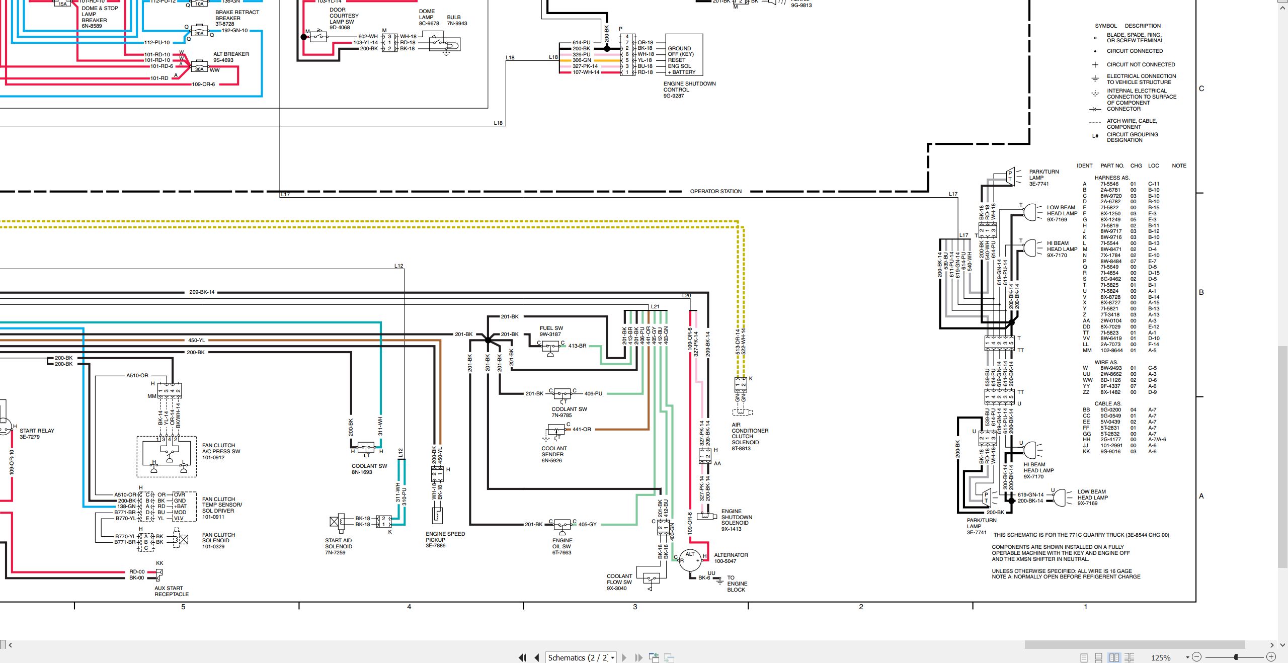CAT Quarry Truck 771C Electrical Schematic SENR5652 00 1993 (2)