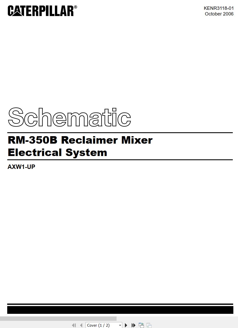 CAT Reclaimer Mixer RM 305B Electrical Hydraulic Schematic (1)