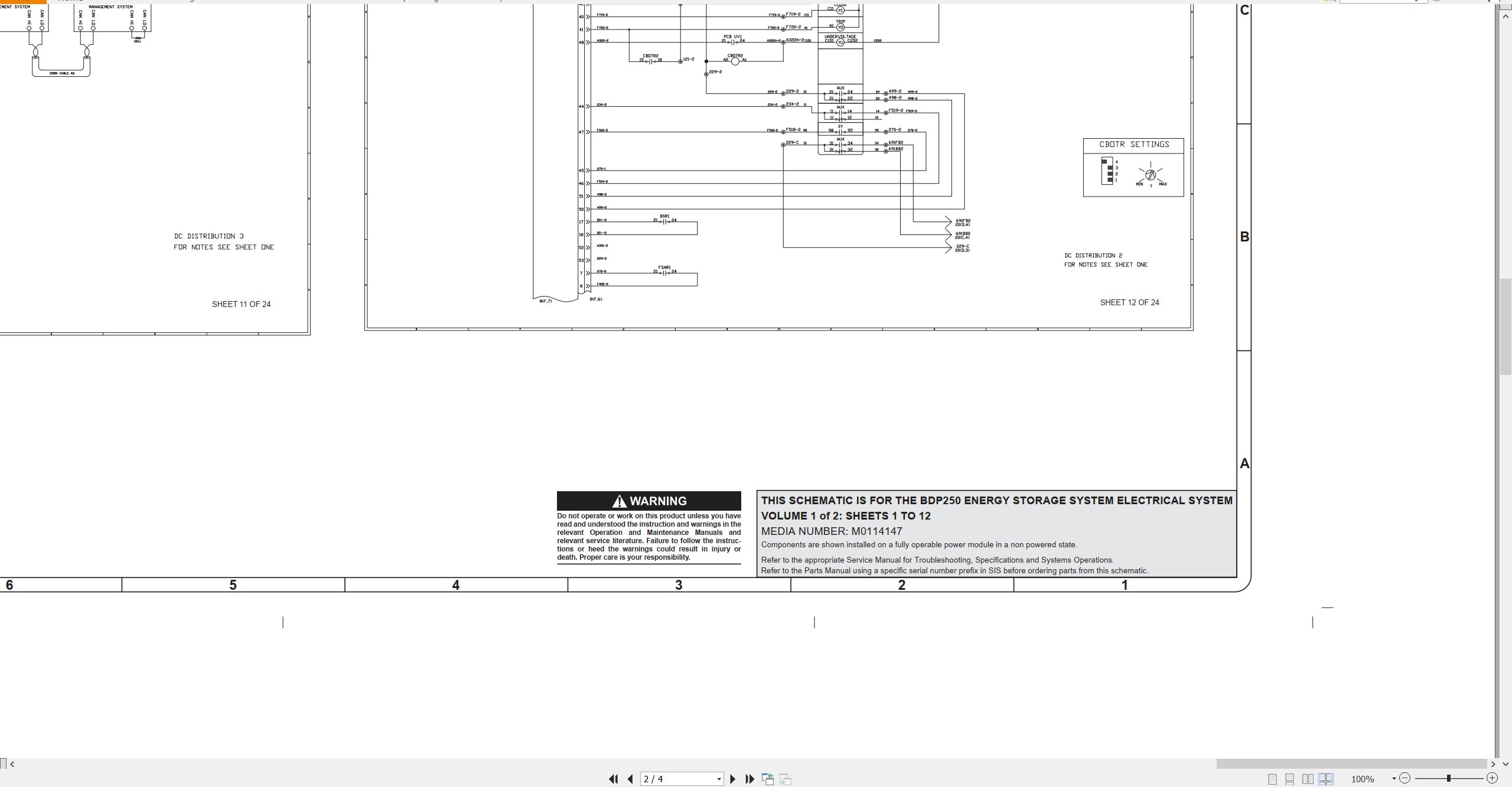 CAT Renewable Energy BDP250 Electrical Schematic (2)