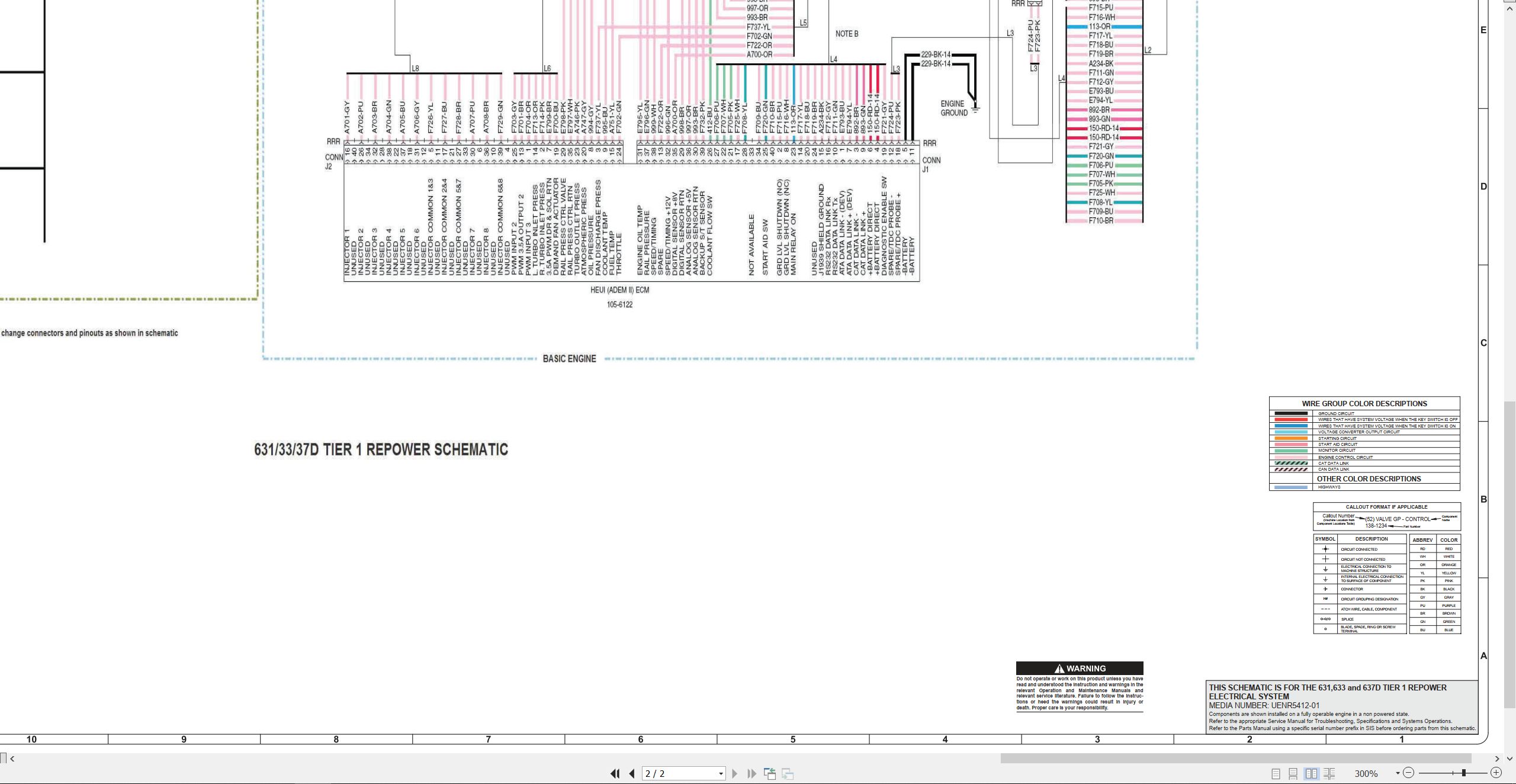CAT Repower 631 633 637D Electrical Schematic UENR5412 01 2023 (2)