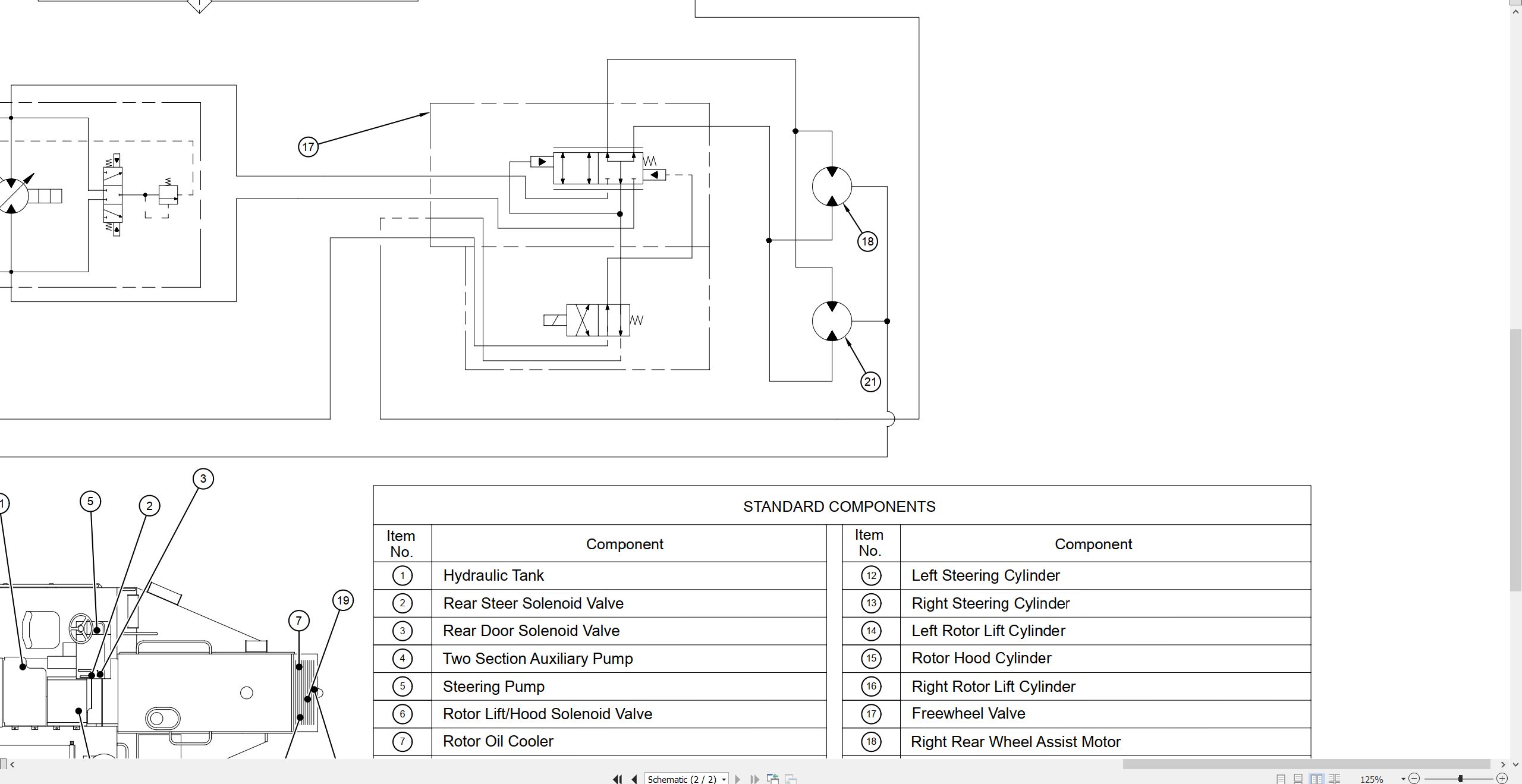 CAT Road Reclaimer RM 250C Electrical Hydraulic Schematic (2)