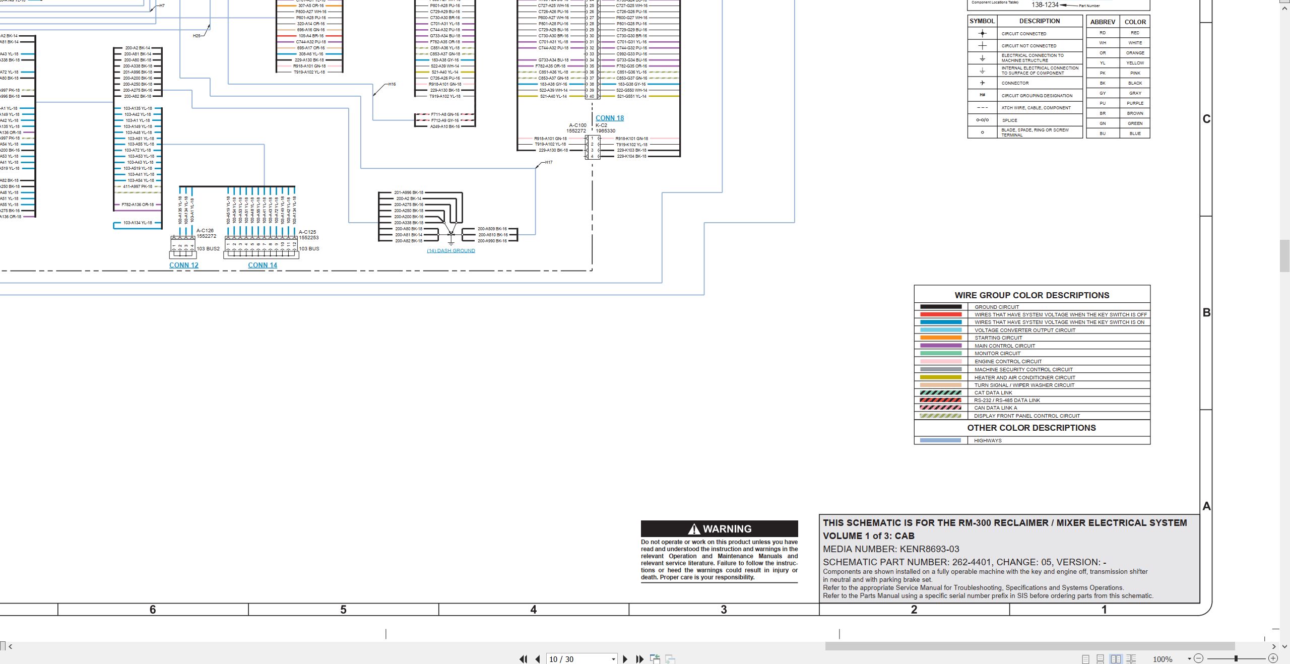 CAT Road Reclaimer RM 300 Electrical Hydraulic Schematic (2)