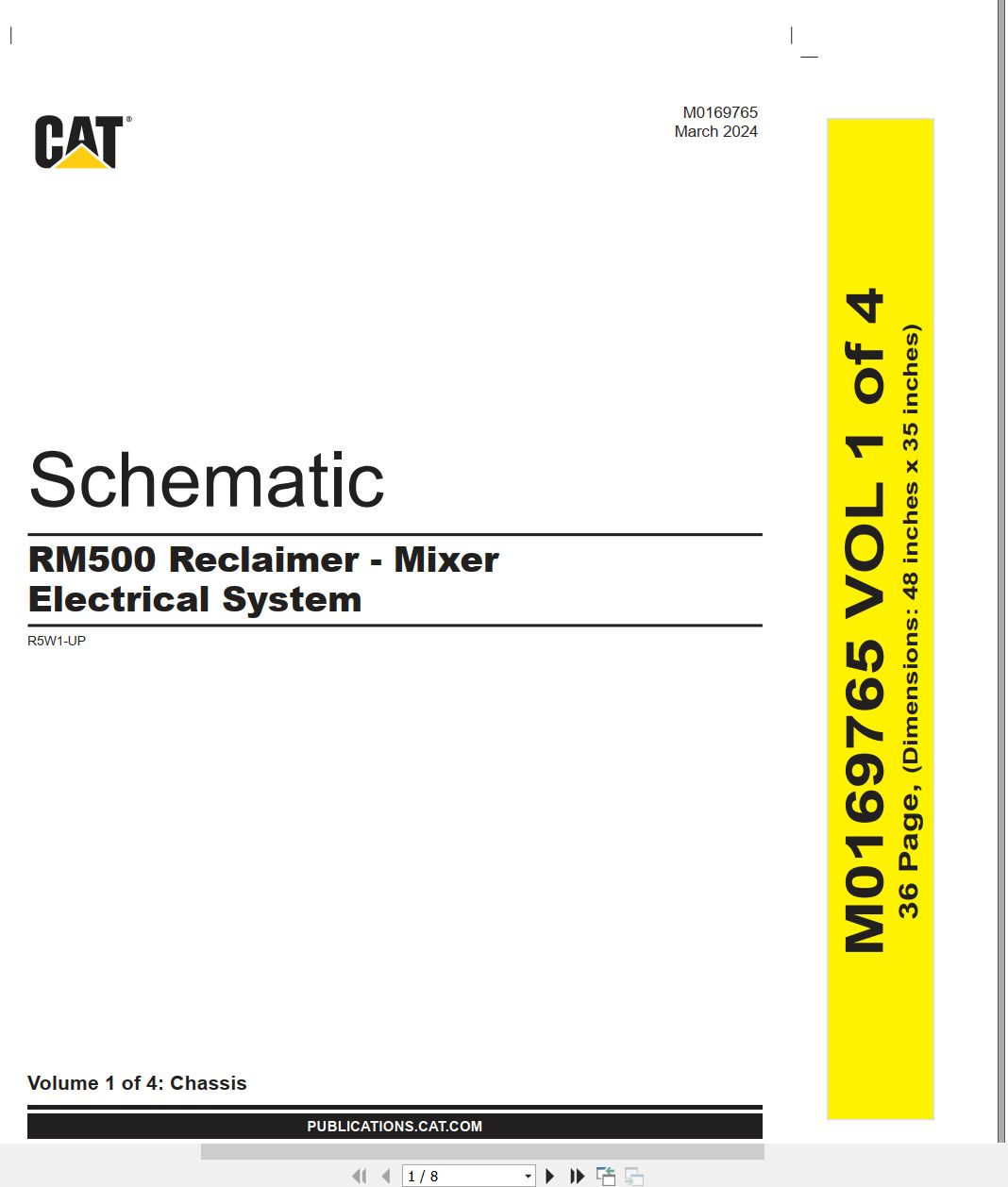 CAT Road Reclaimer RM500 Electrical Hydraulic Schematic (1)