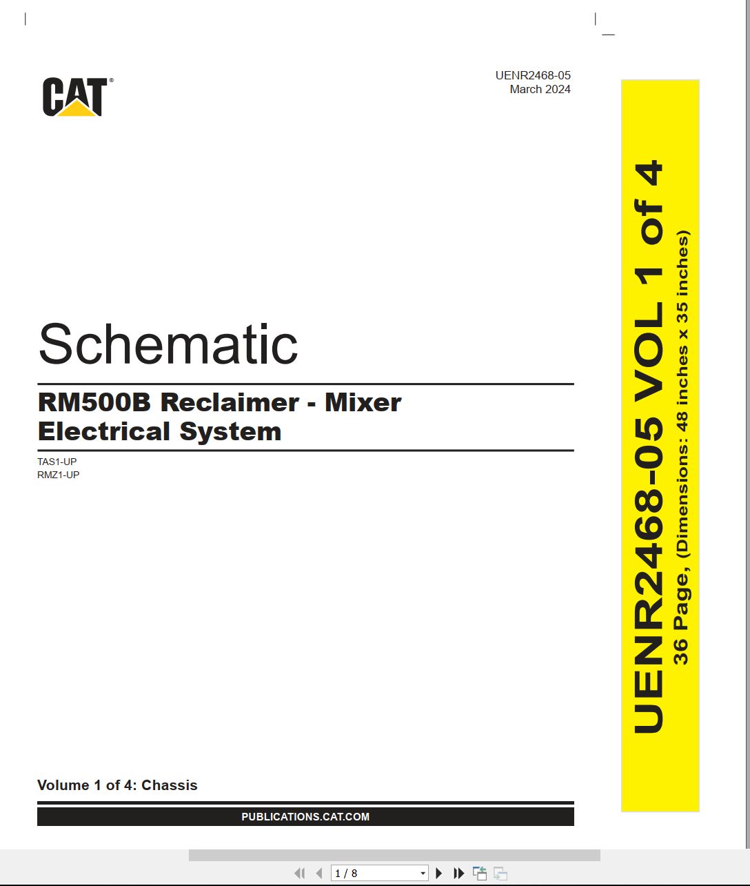 CAT Road Reclaimer RM500B Electrical Hydraulic Schematic (1)