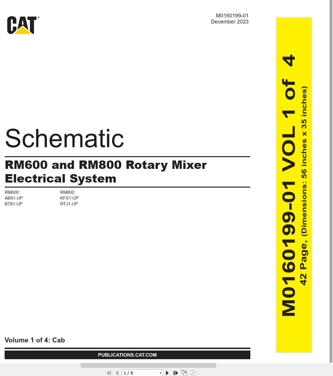 CAT Road Reclaimer RM600 Electrical Hydraulic Schematic (1)