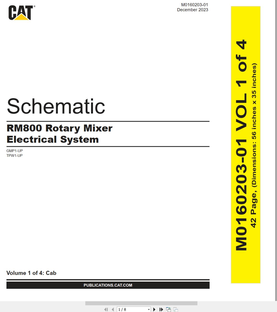 CAT Road Reclaimer RM800 Electrical Hydraulic Schematic (1)