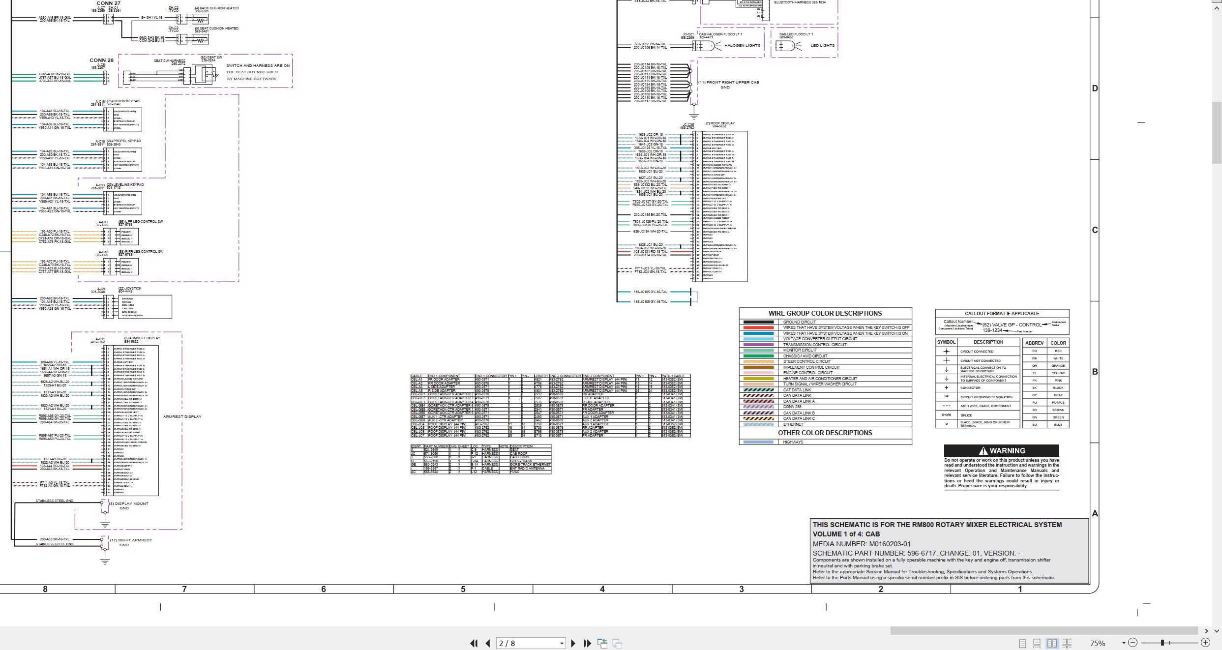 CAT Road Reclaimer RM800 Electrical Hydraulic Schematic (2)