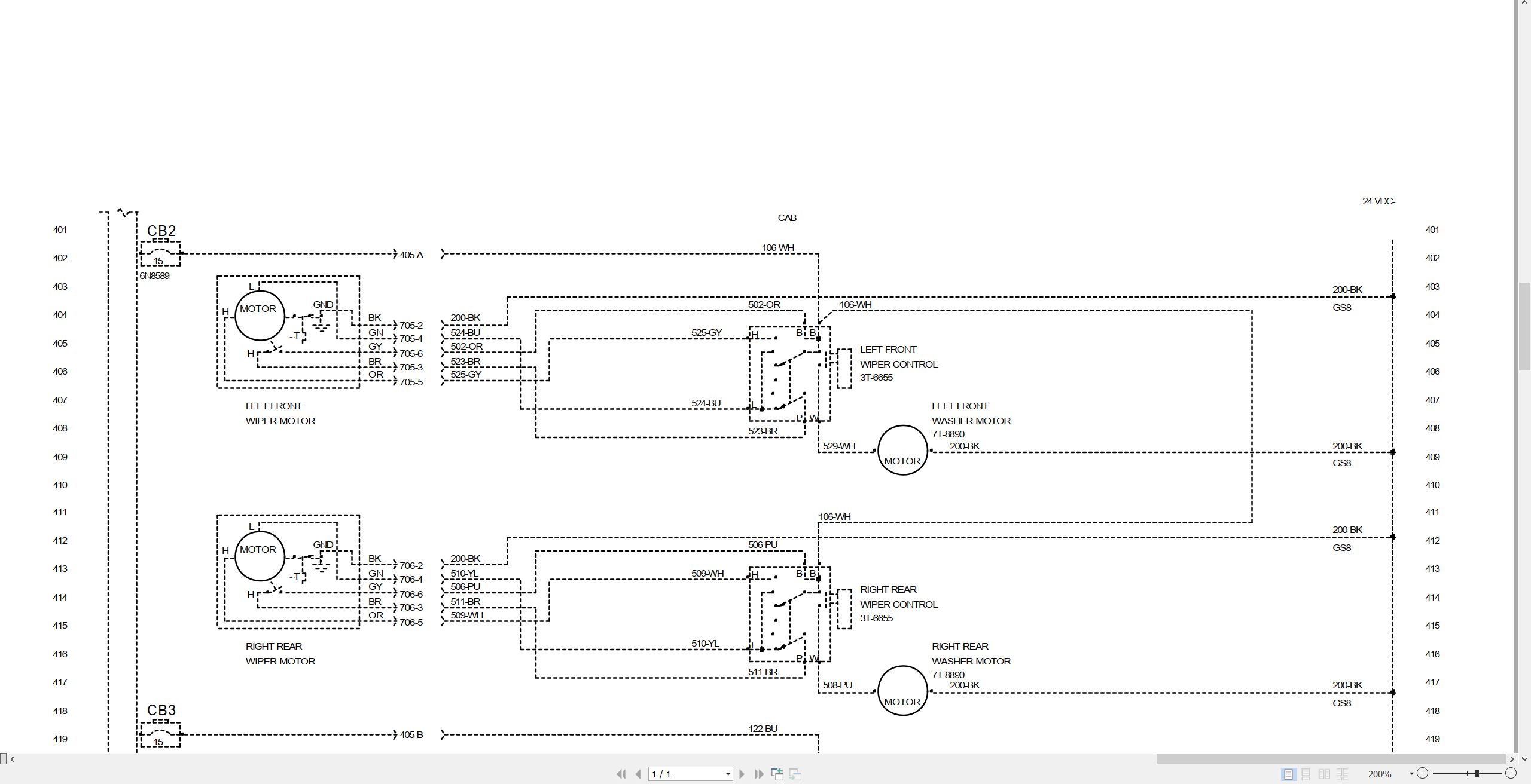 CAT Road Reclaimer SM 350 Electrical Schematic KENR2534 01 (2)