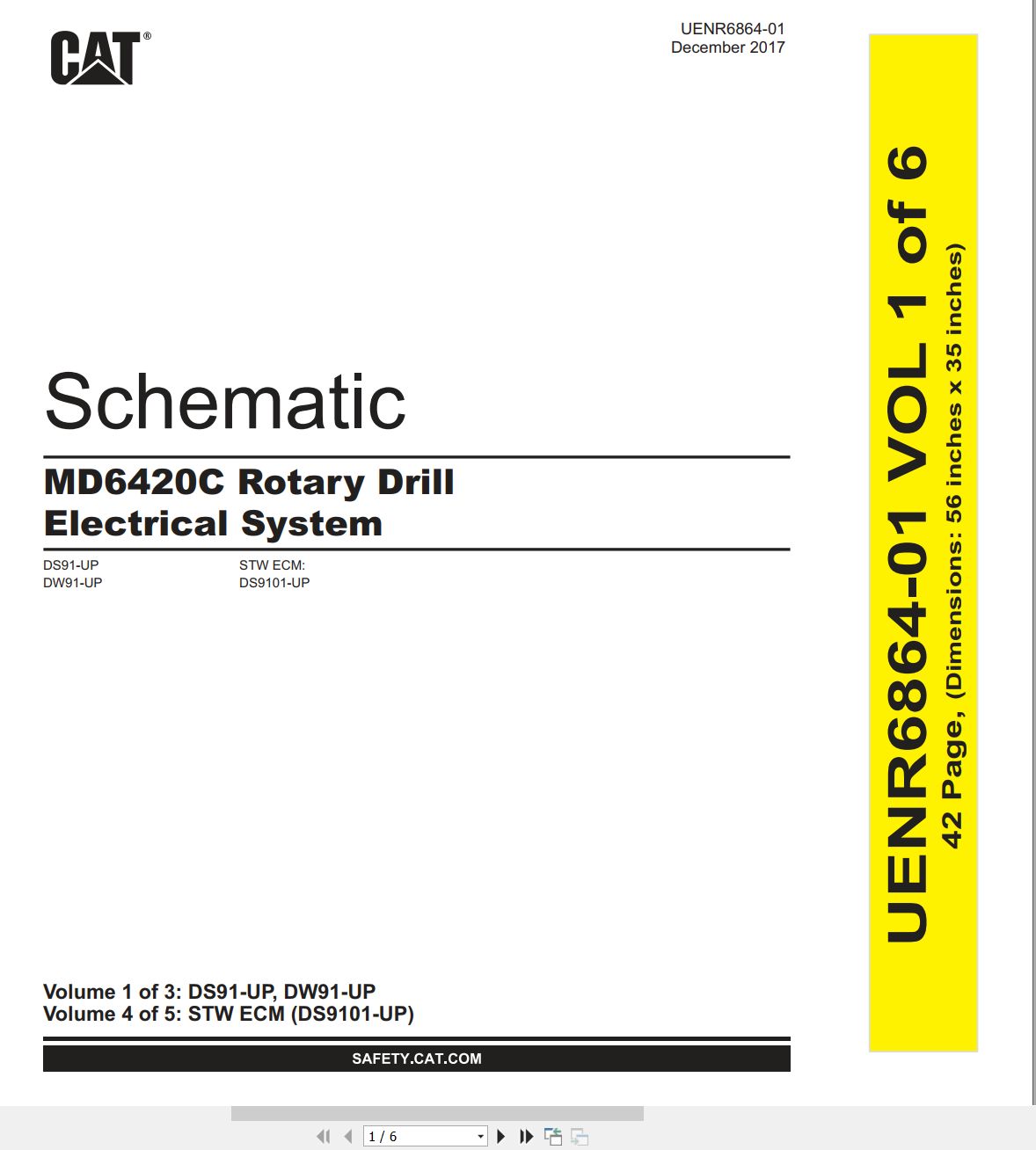 CAT Rotary Drill MD6420C Air Schematic Electrical Schematic Hydraulic Schematic (1)