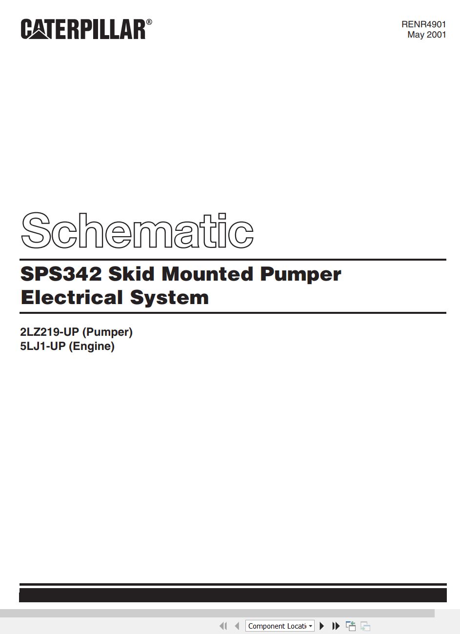 CAT Skid Mounted Pumper SPS342 Electrical Schematic RENR4901 00 2001 (1)