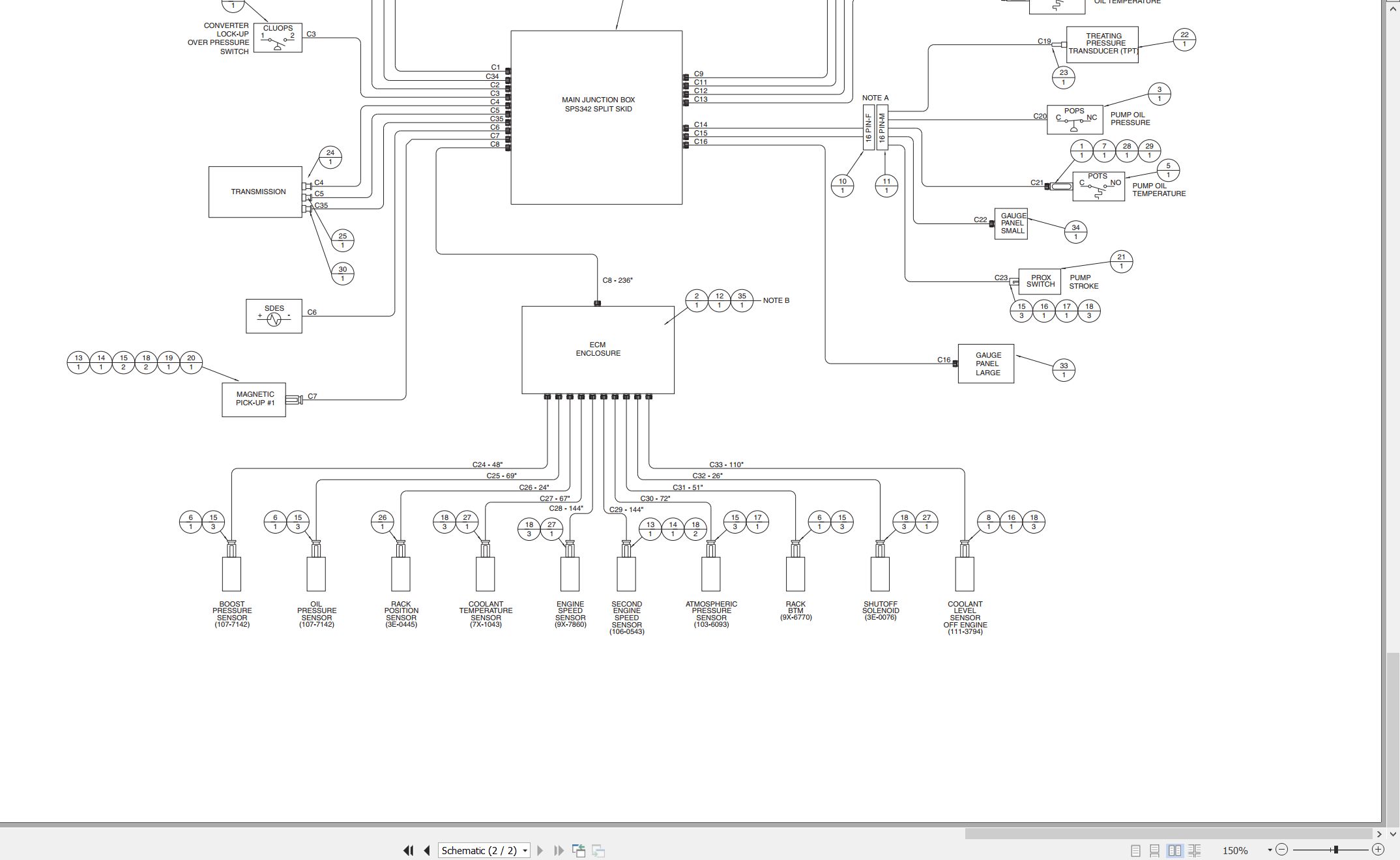 CAT Skid Mounted Pumper SPS342 Electrical Schematic RENR4901 00 2001 (2)