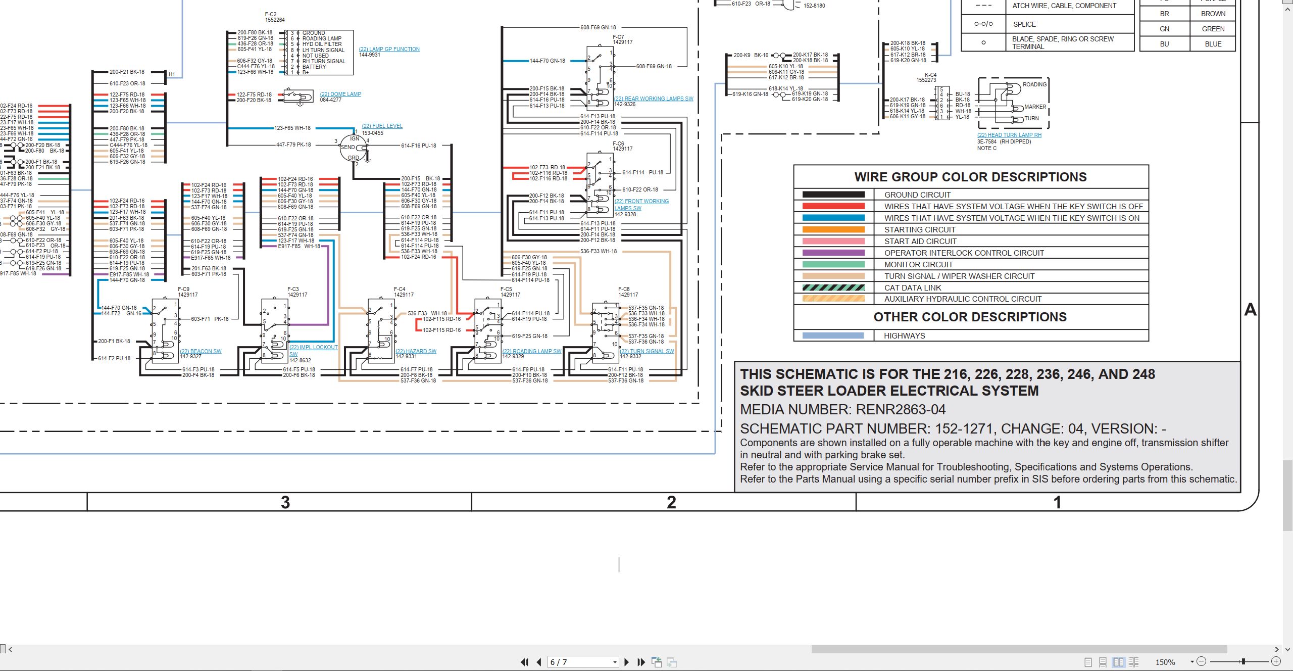 CAT Skid Steer Loader 216 Electrical Schematic (2)