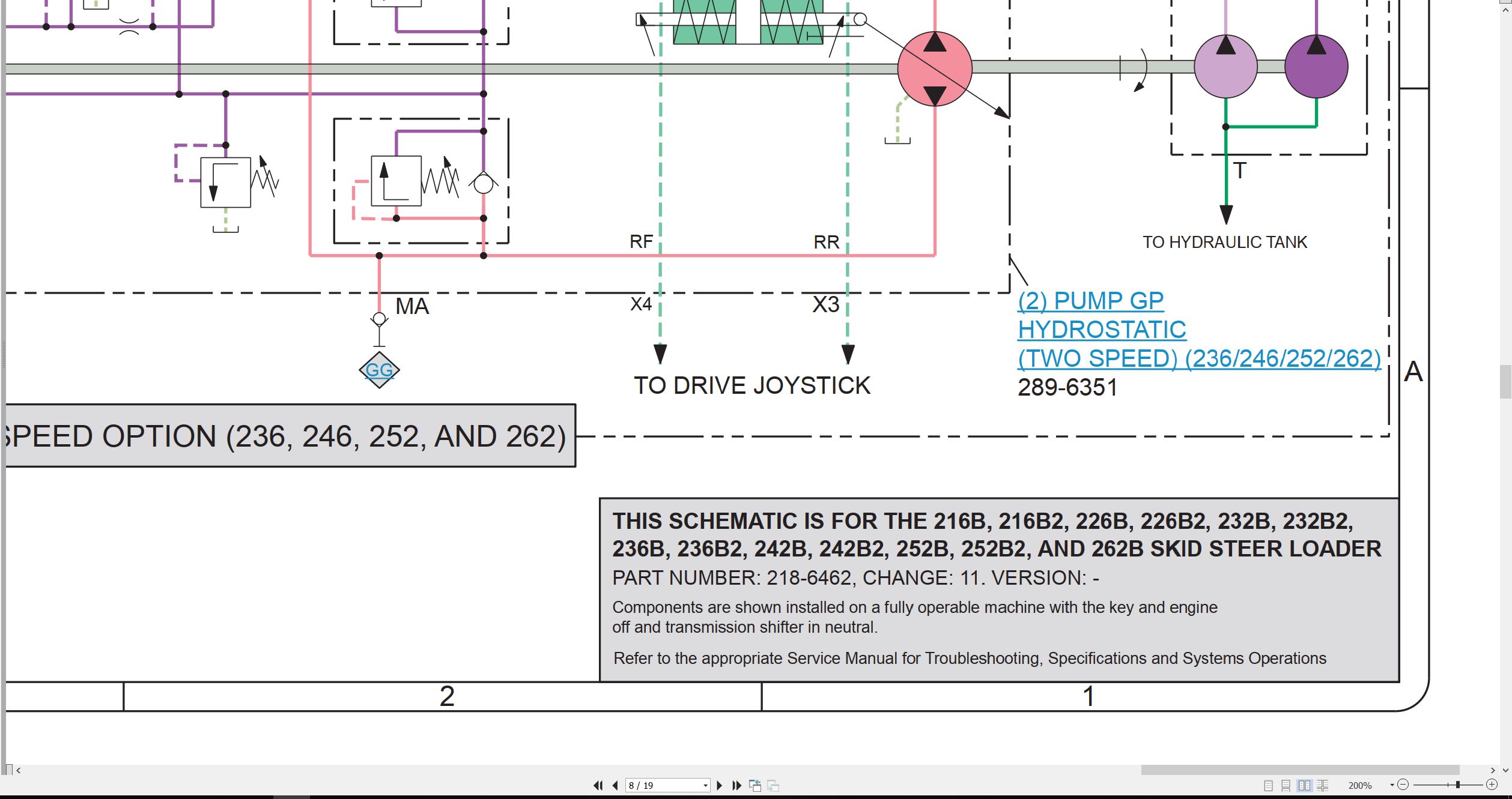 CAT Skid Steer Loader 216B to 236B Hydraulic Schematic RENR4869 03 2010 (2)