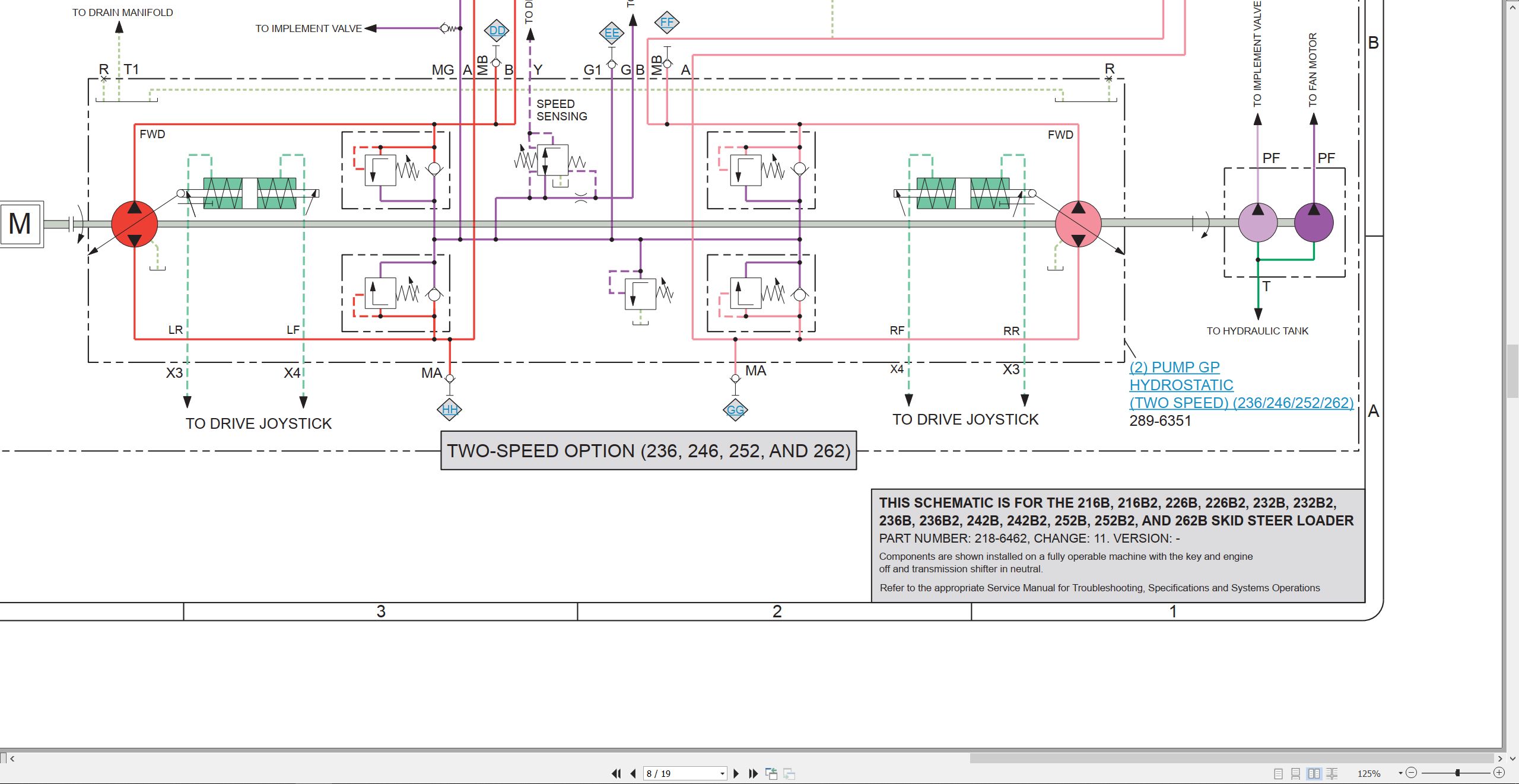 CAT Skid Steer Loader 216B2 Electrical Hydraulic Schematic (3)