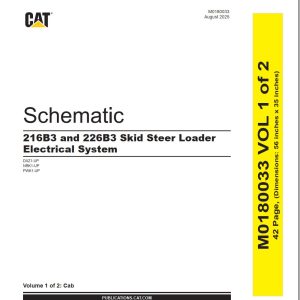 CAT Skid Steer Loader 216B3 Electrical Hydraulic Schematic (1)