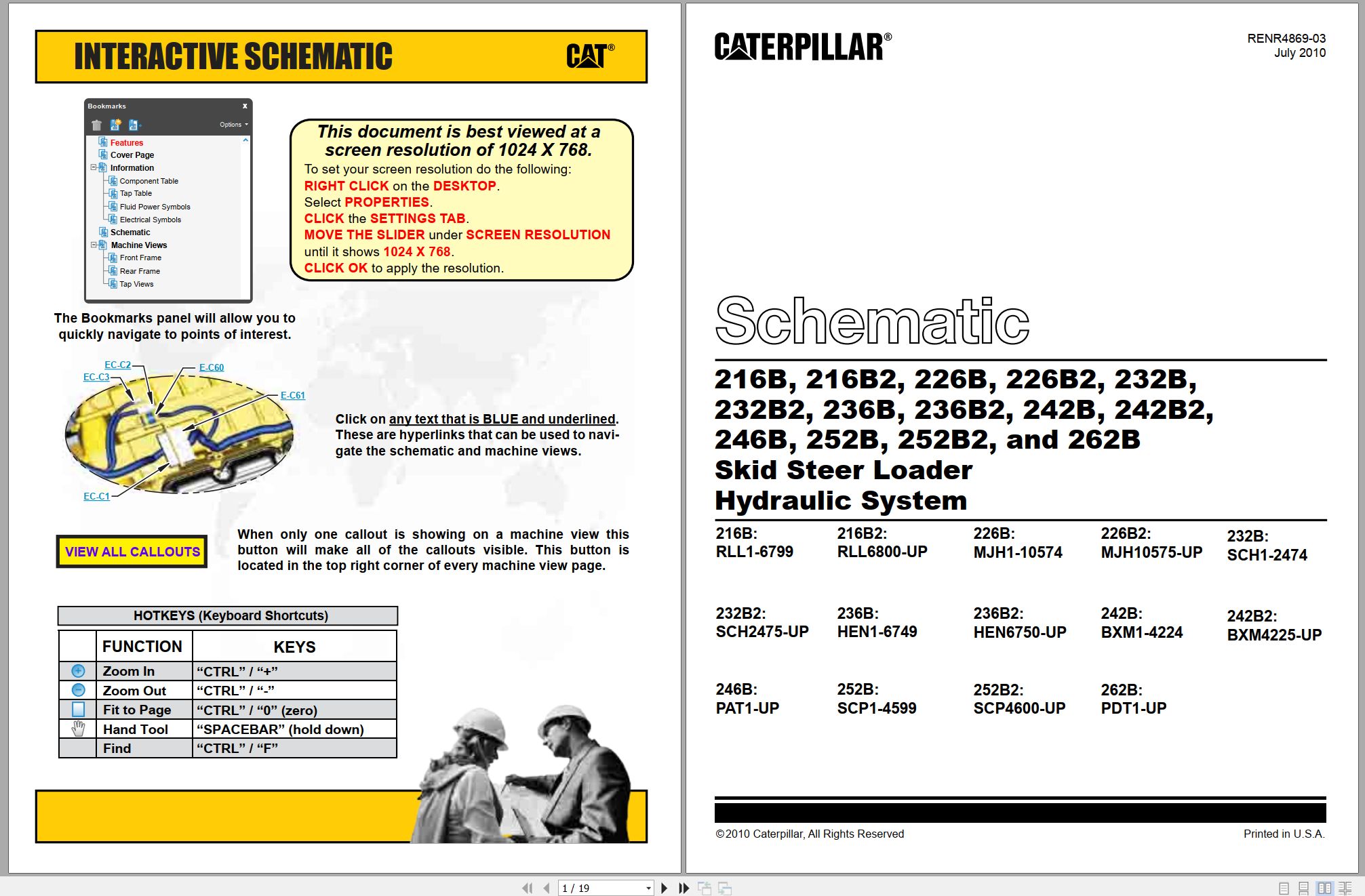 CAT Skid Steer Loader 226B Hydraulic Schematic (1)