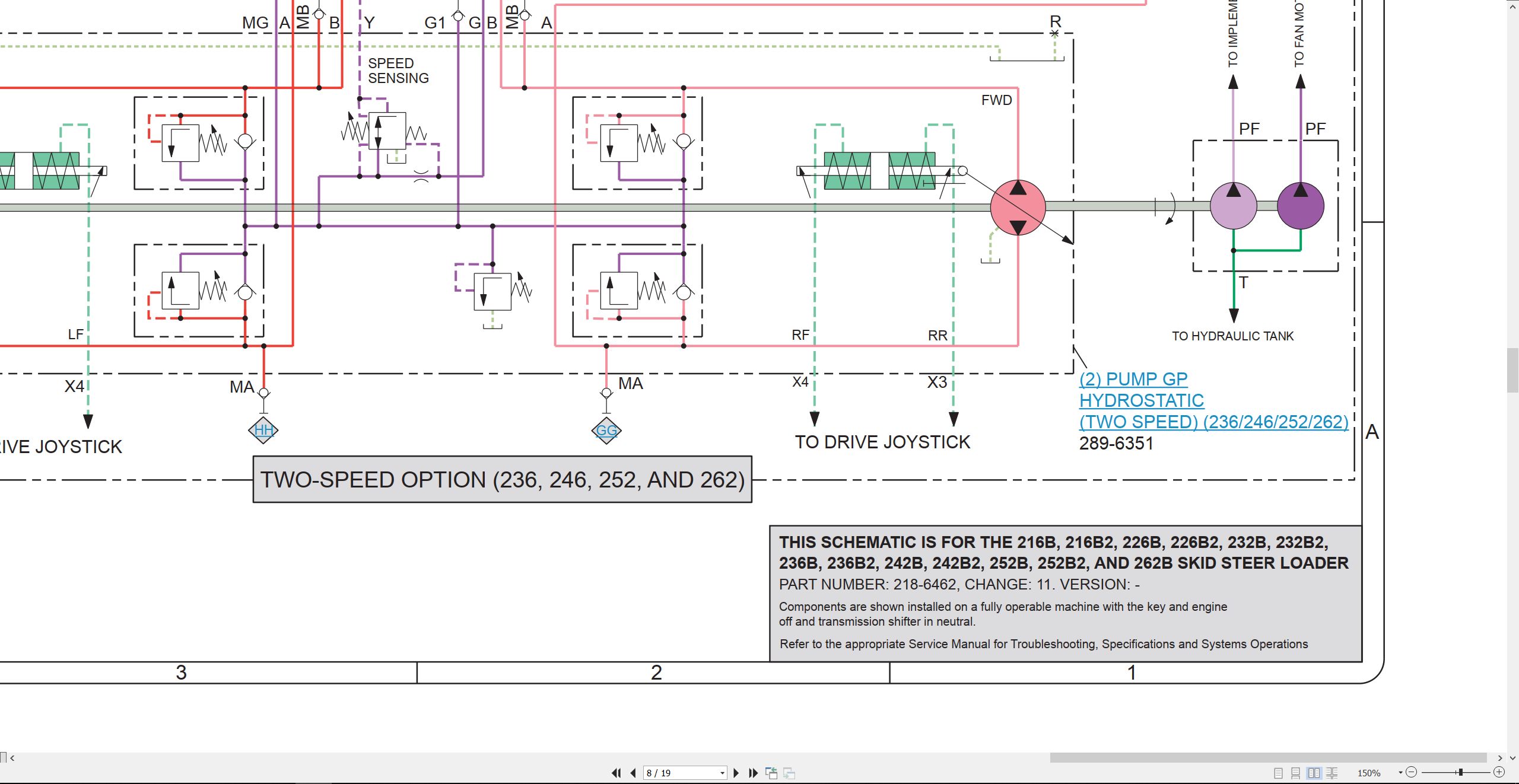 CAT Skid Steer Loader 226B Hydraulic Schematic (2)